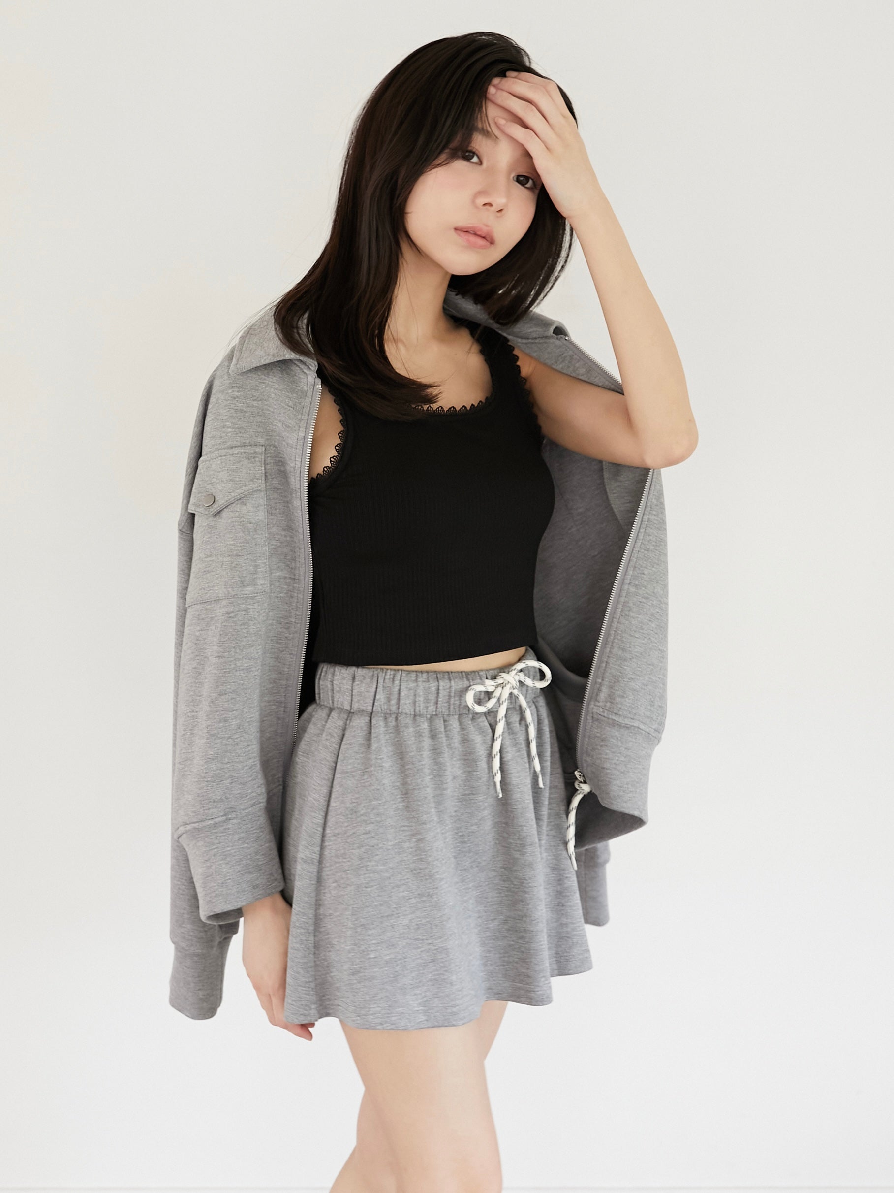 【flight collection】jacket & flare mini skirt