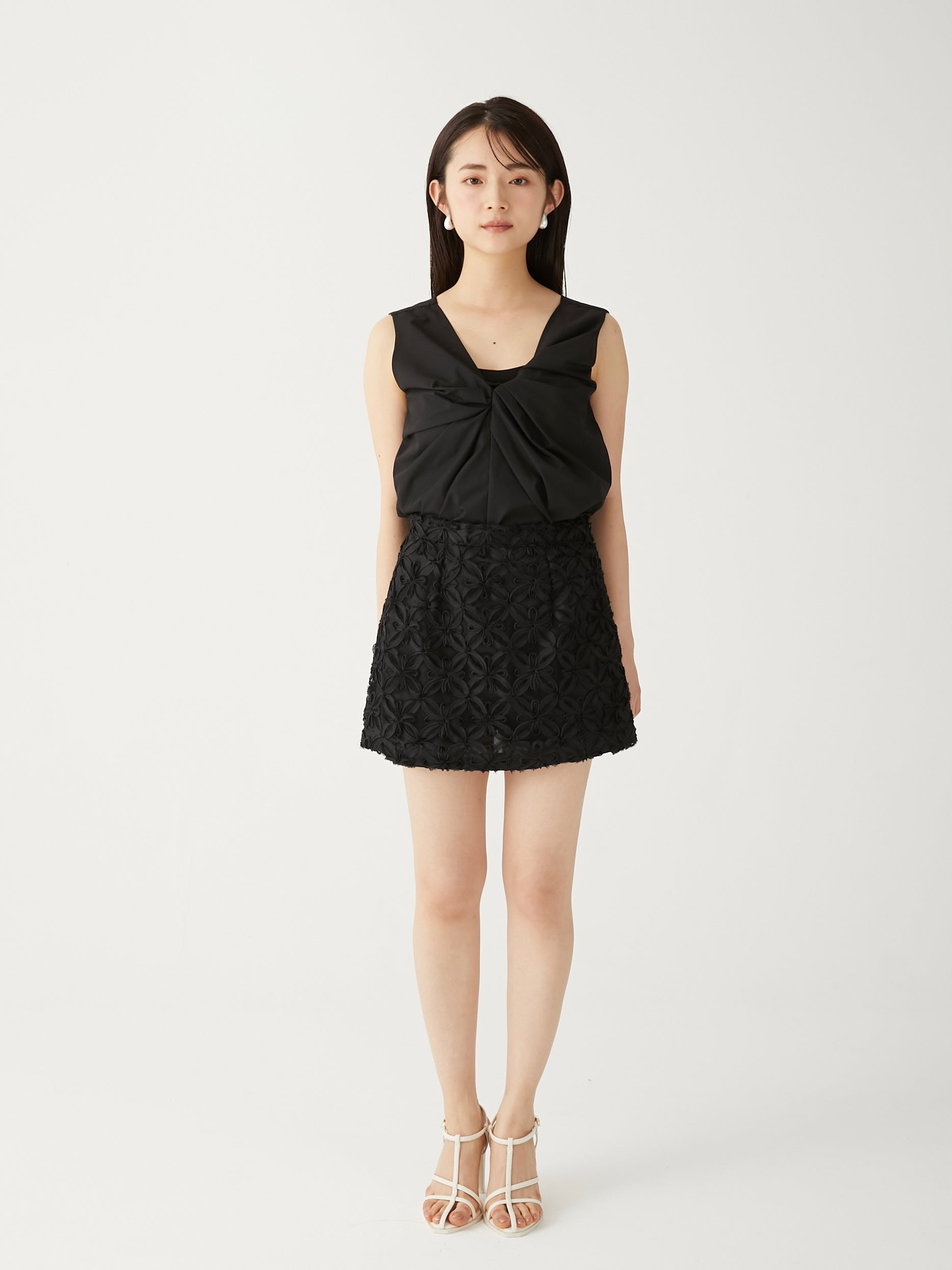 lace mini skirt