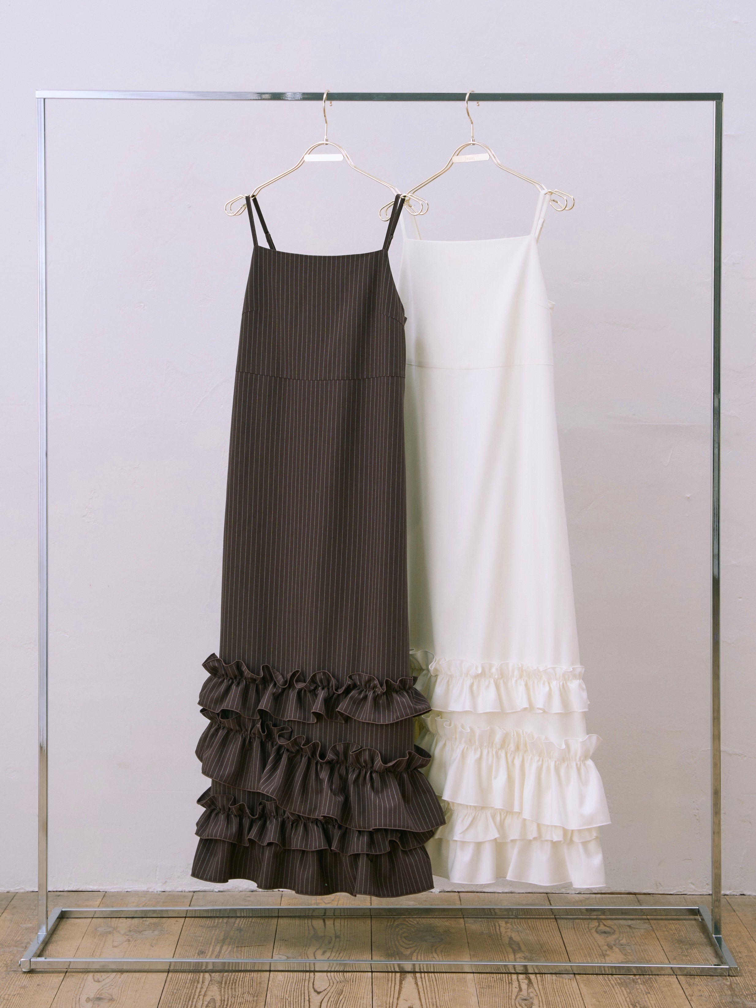 striped petal camisole op