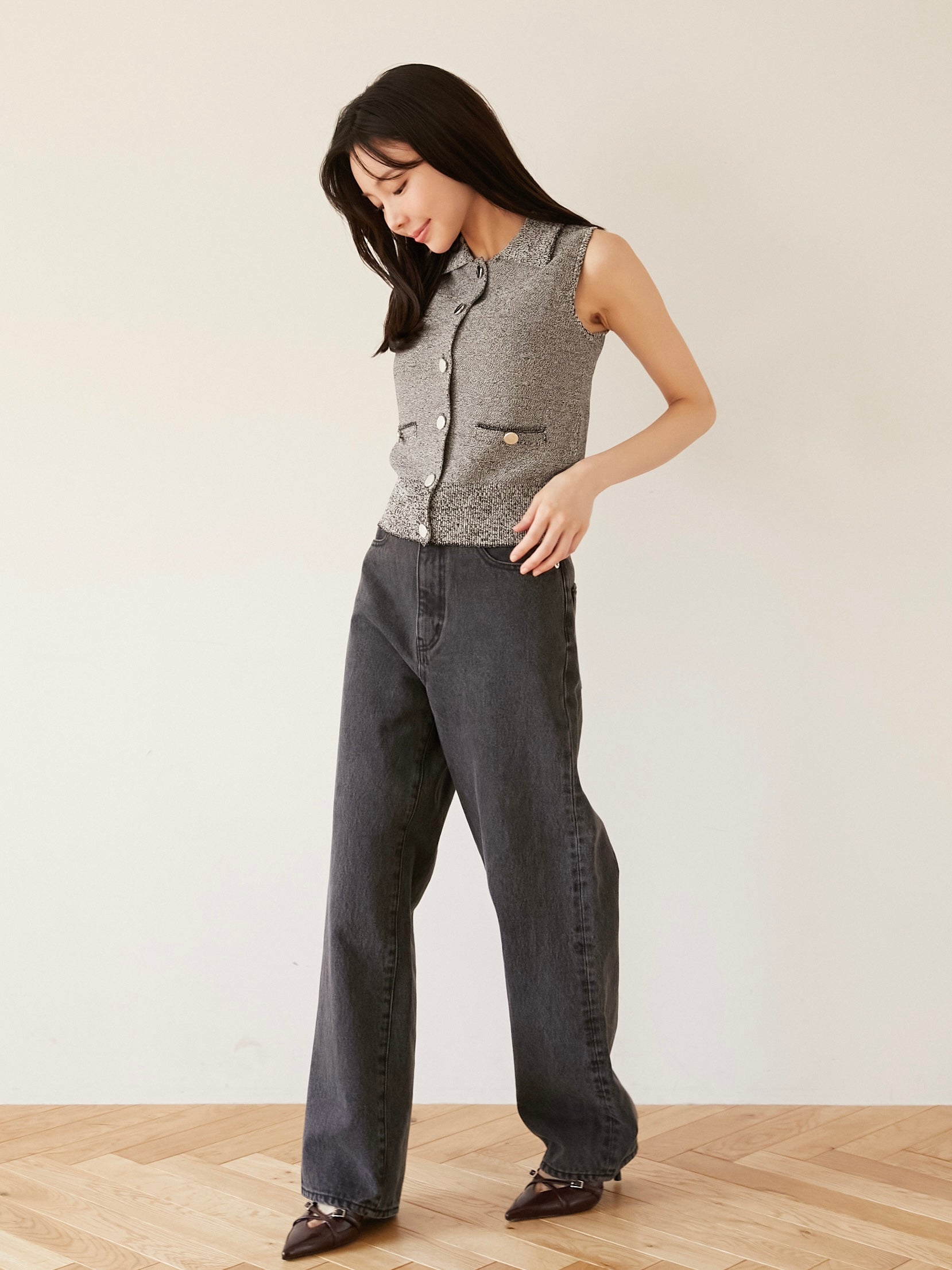 polo knit vest|期間限定10%OFF