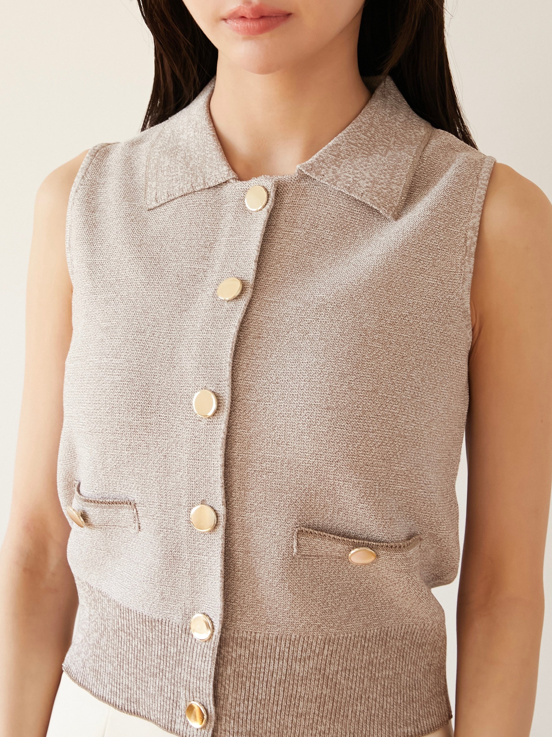 polo knit vest|期間限定10%OFF