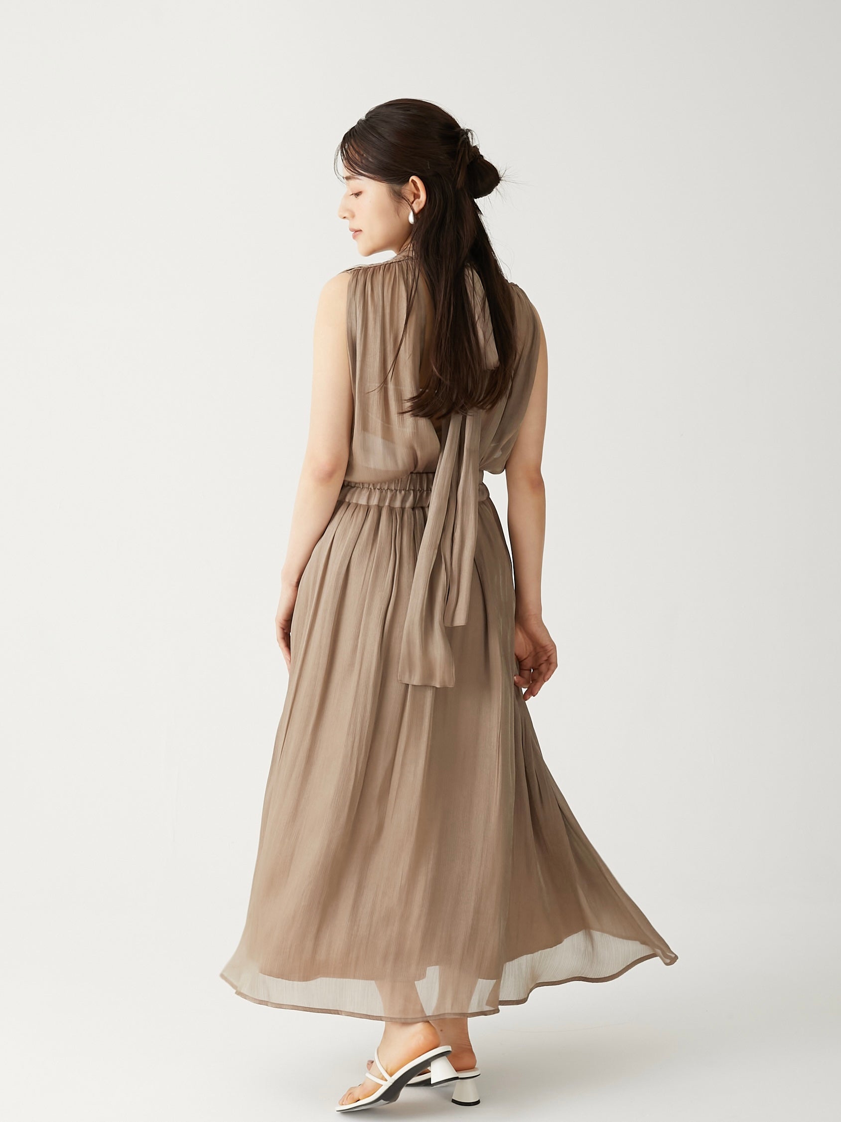 shiny flare skirt