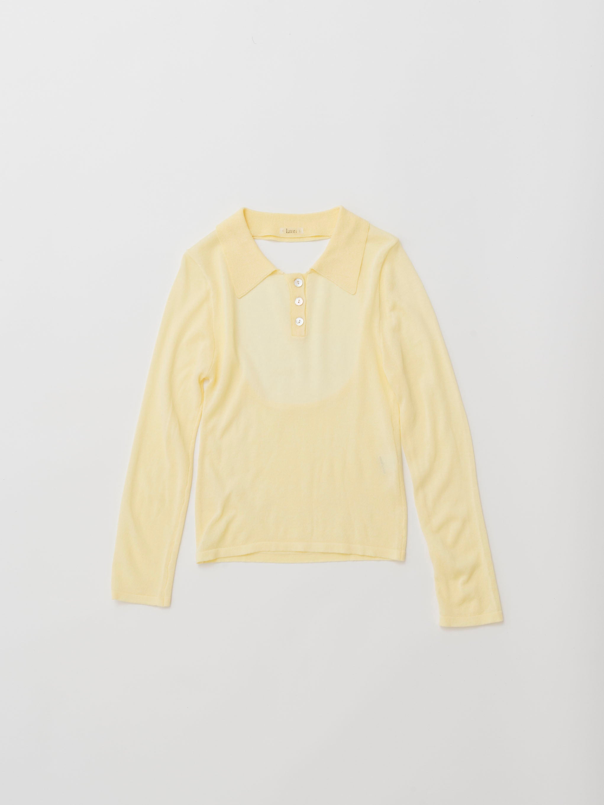 sheer polo knit