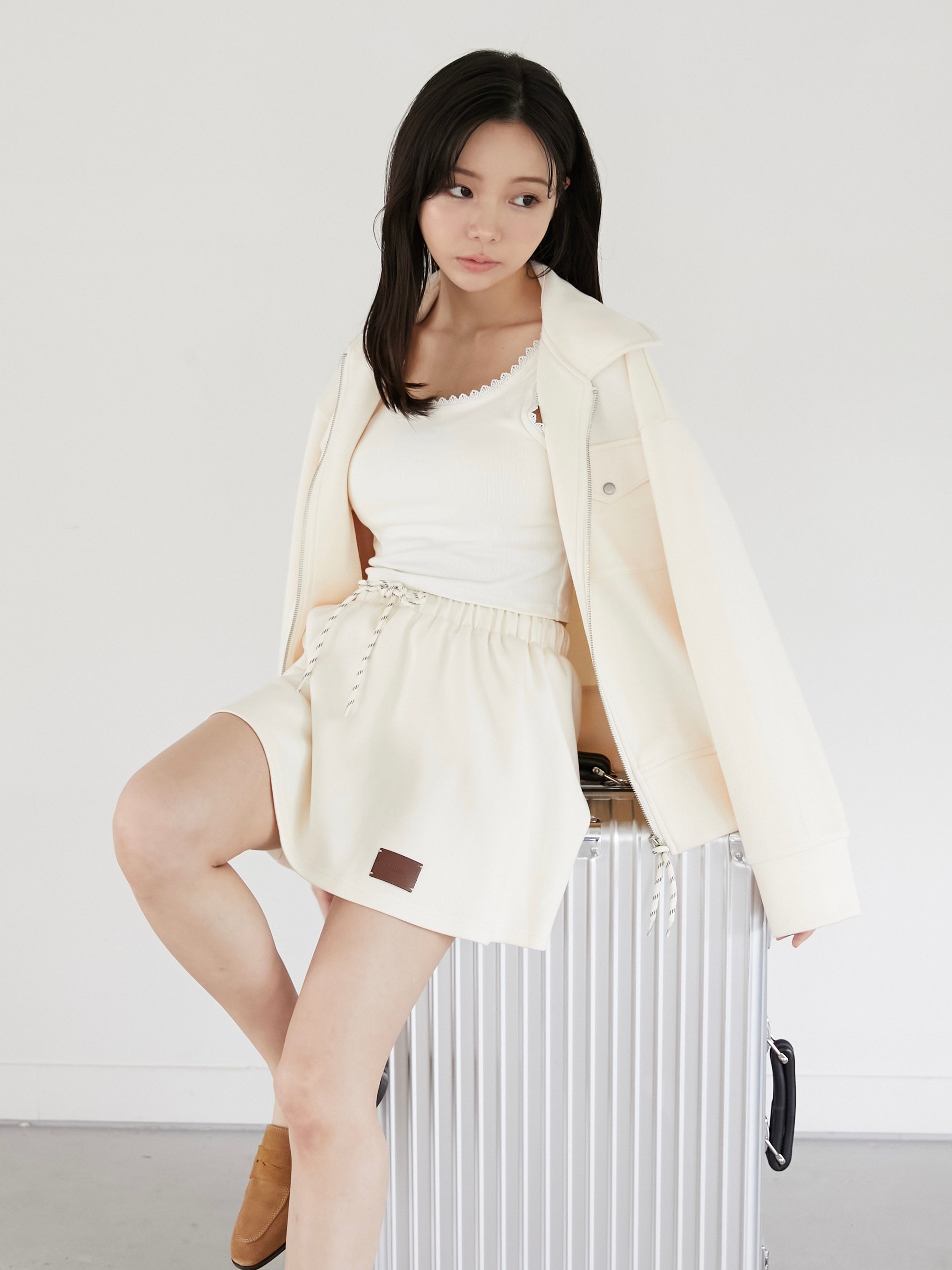 【flight collection】jacket & flare mini skirt
