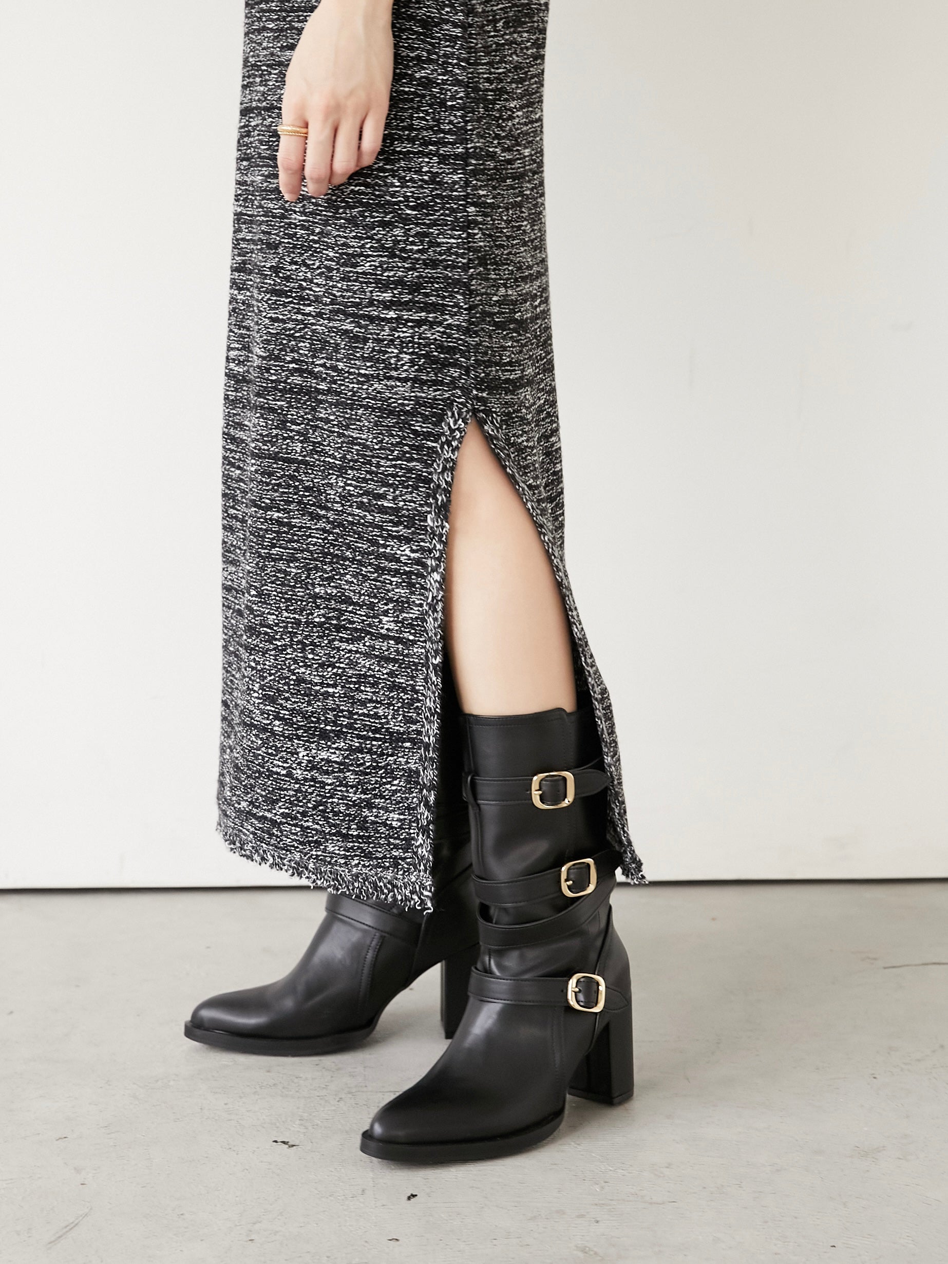 marble knit tweed op