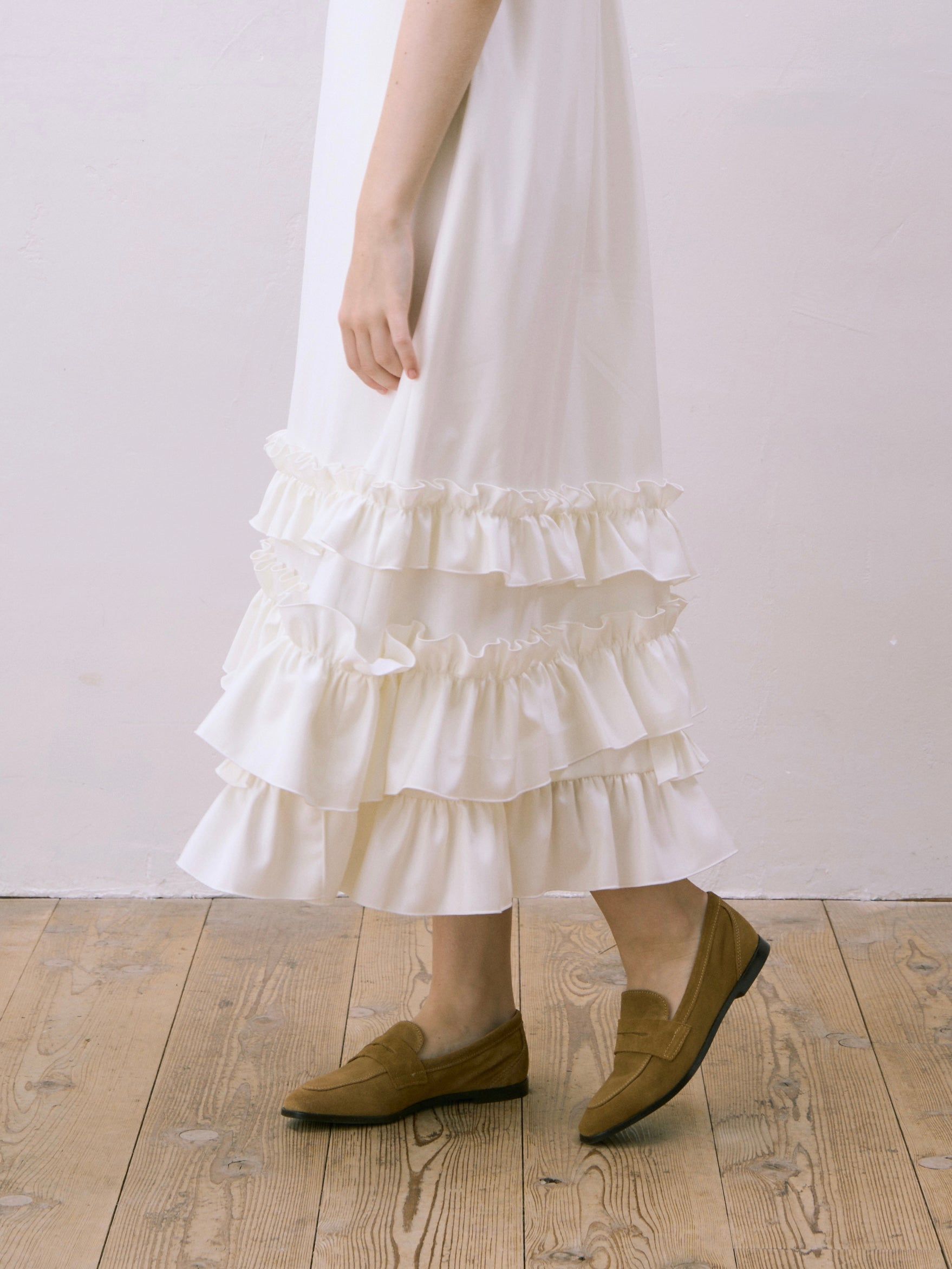 striped petal camisole op