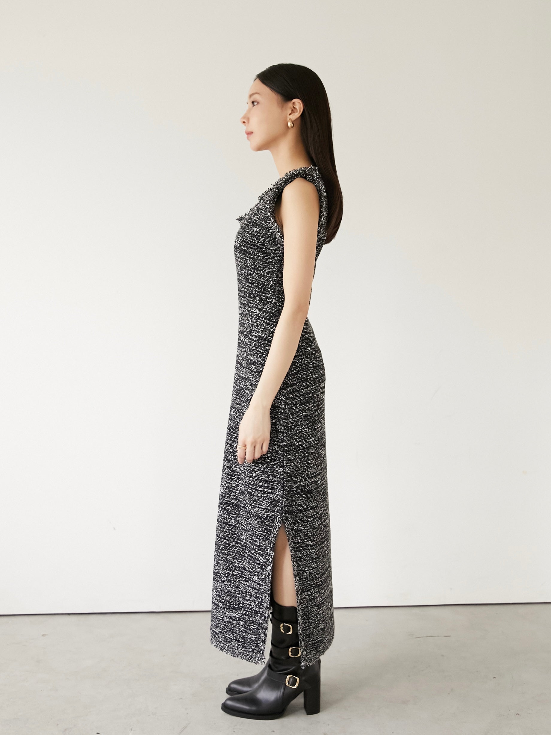marble knit tweed op