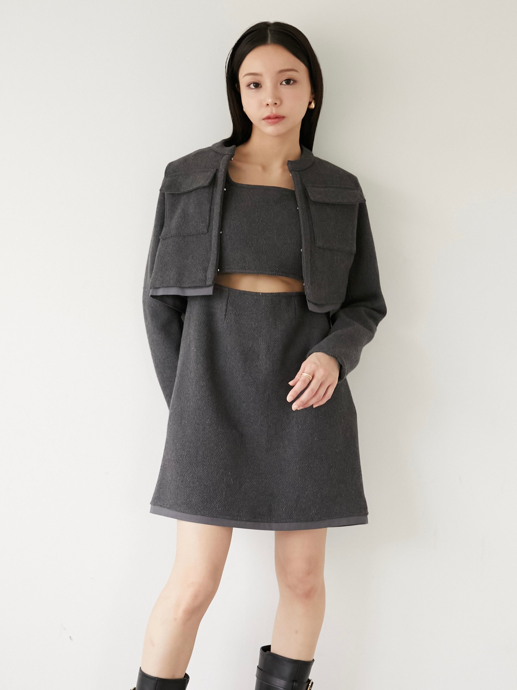 tweed short jacket