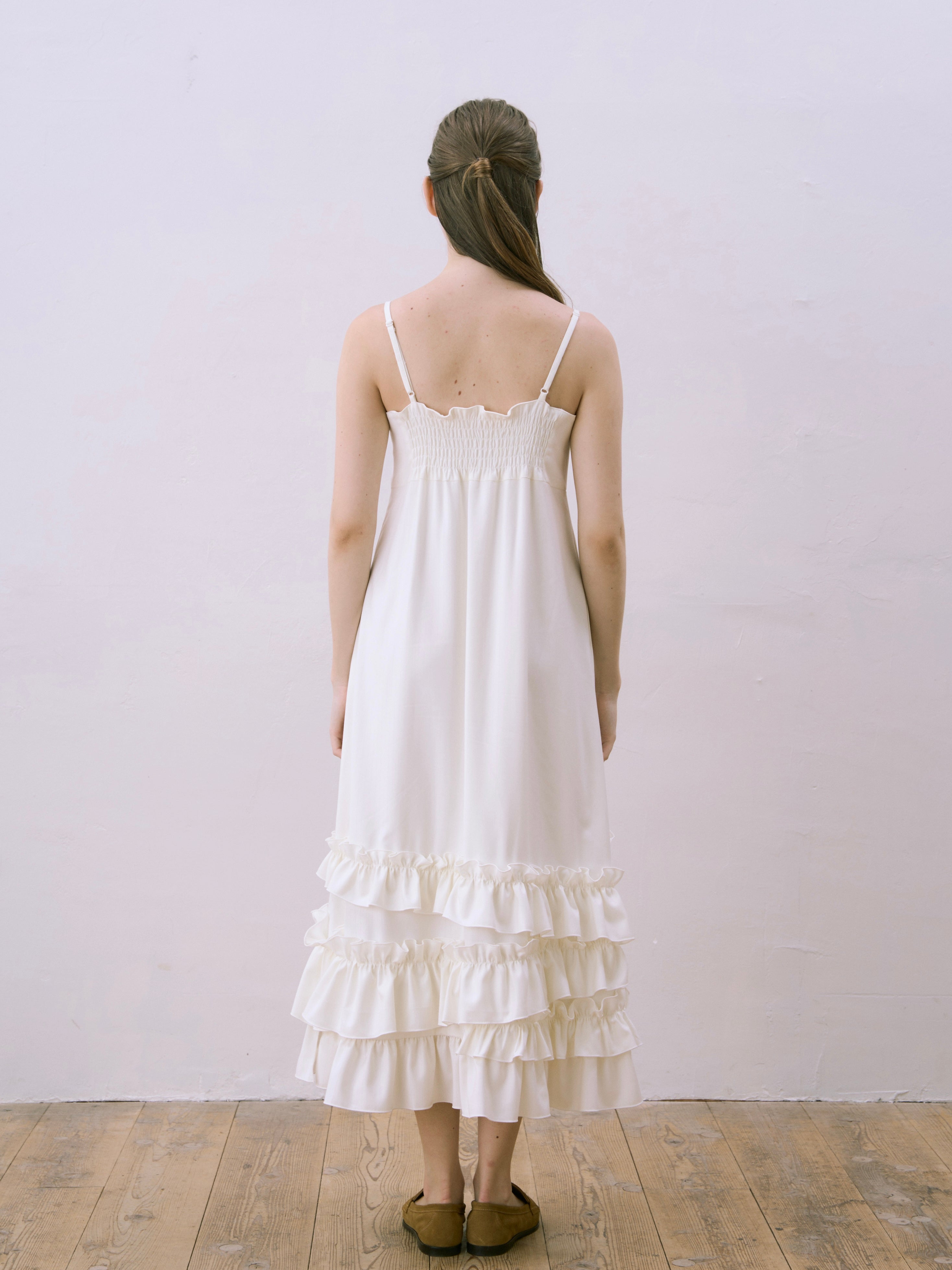 striped petal camisole op