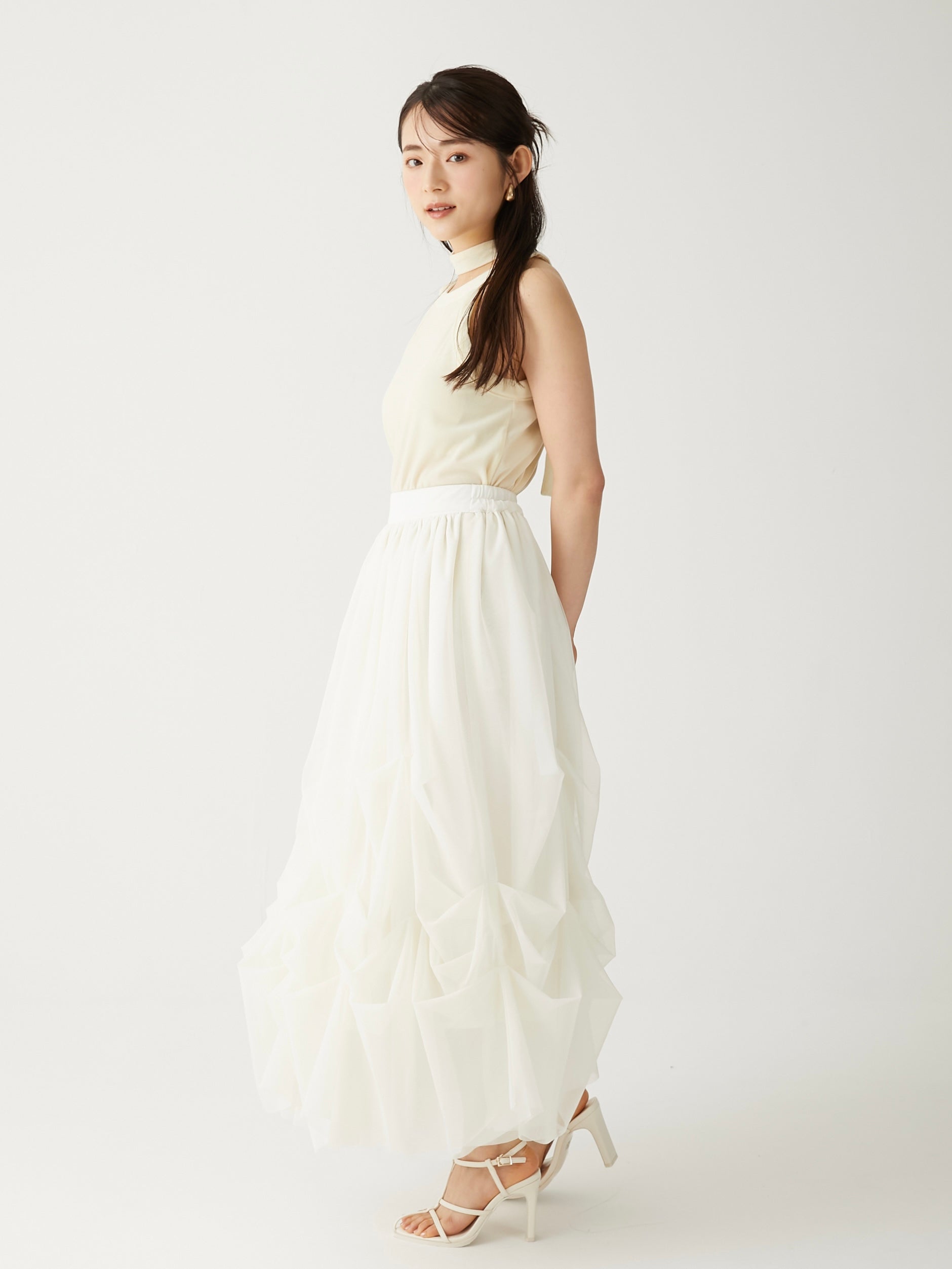 lily tulle long skirt