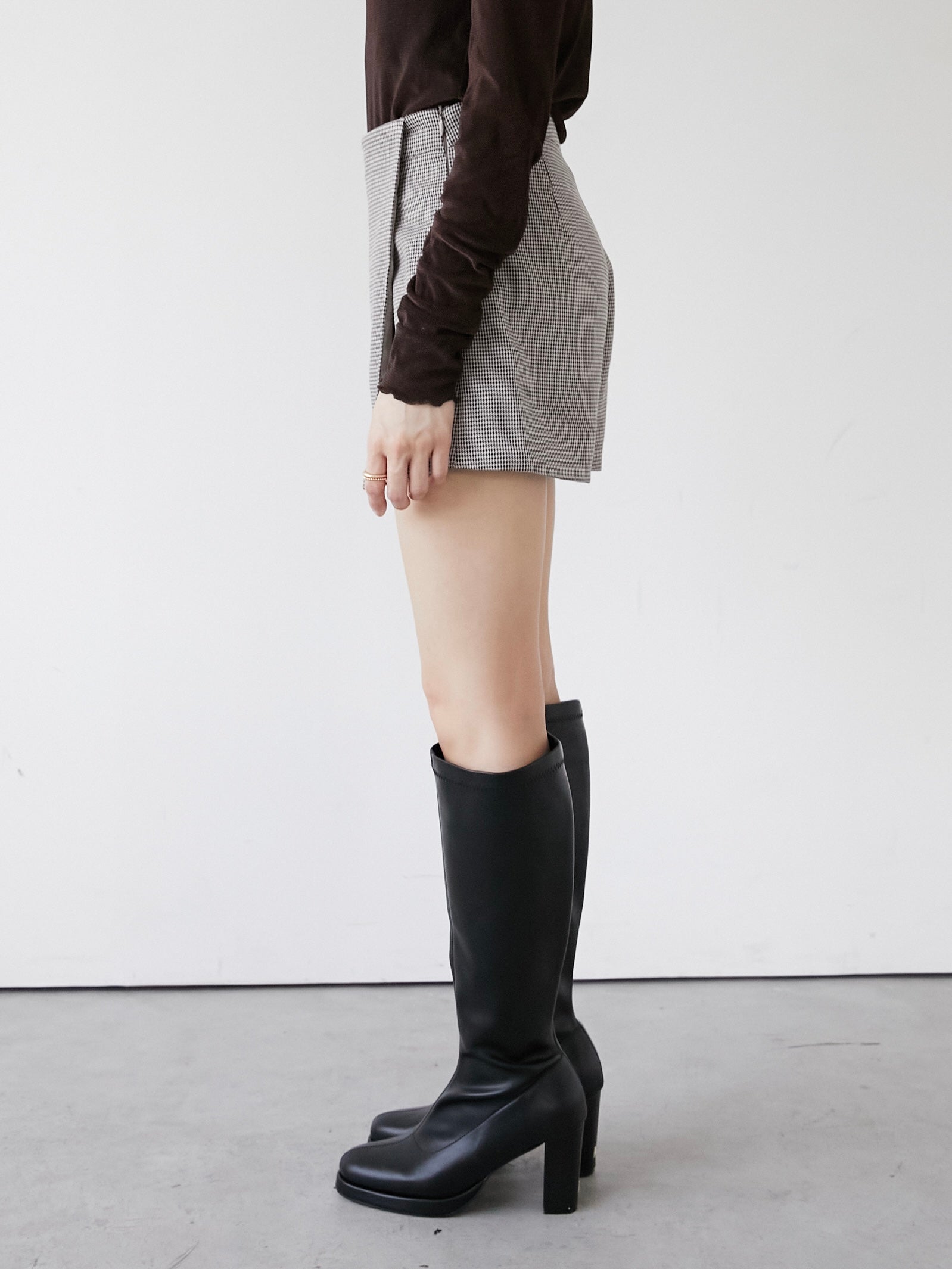 check mini skort