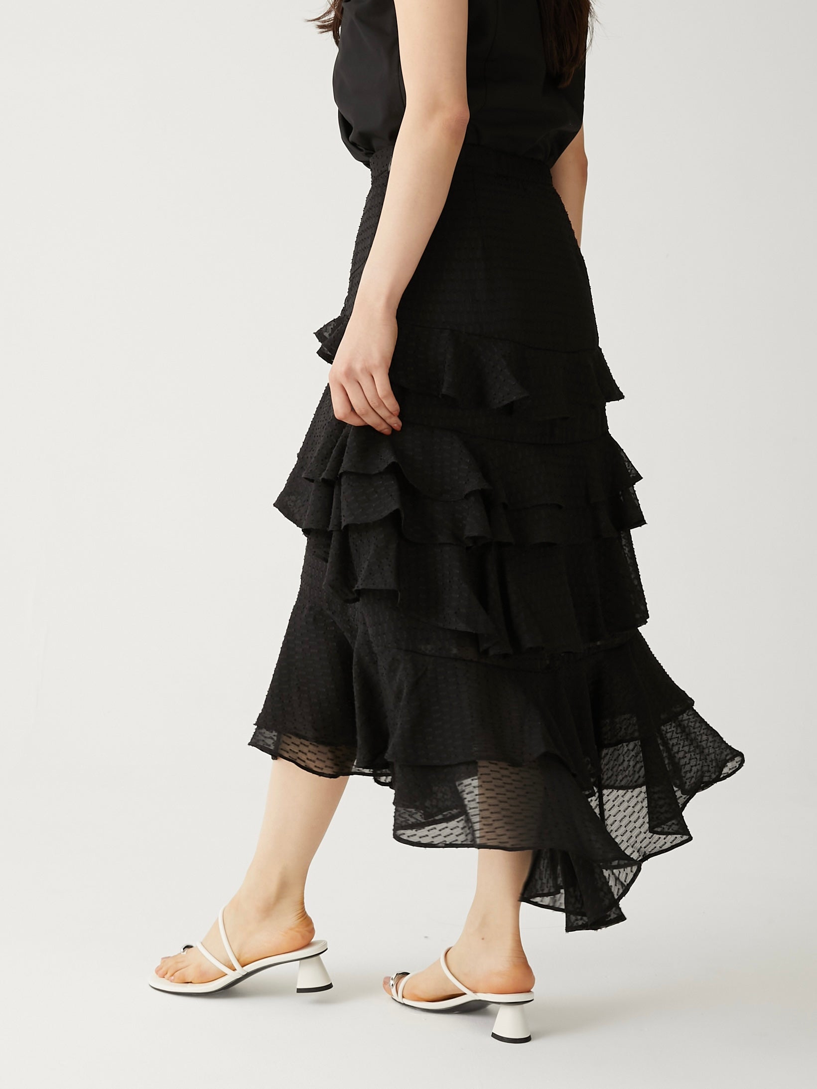 frill asymmetry skirt