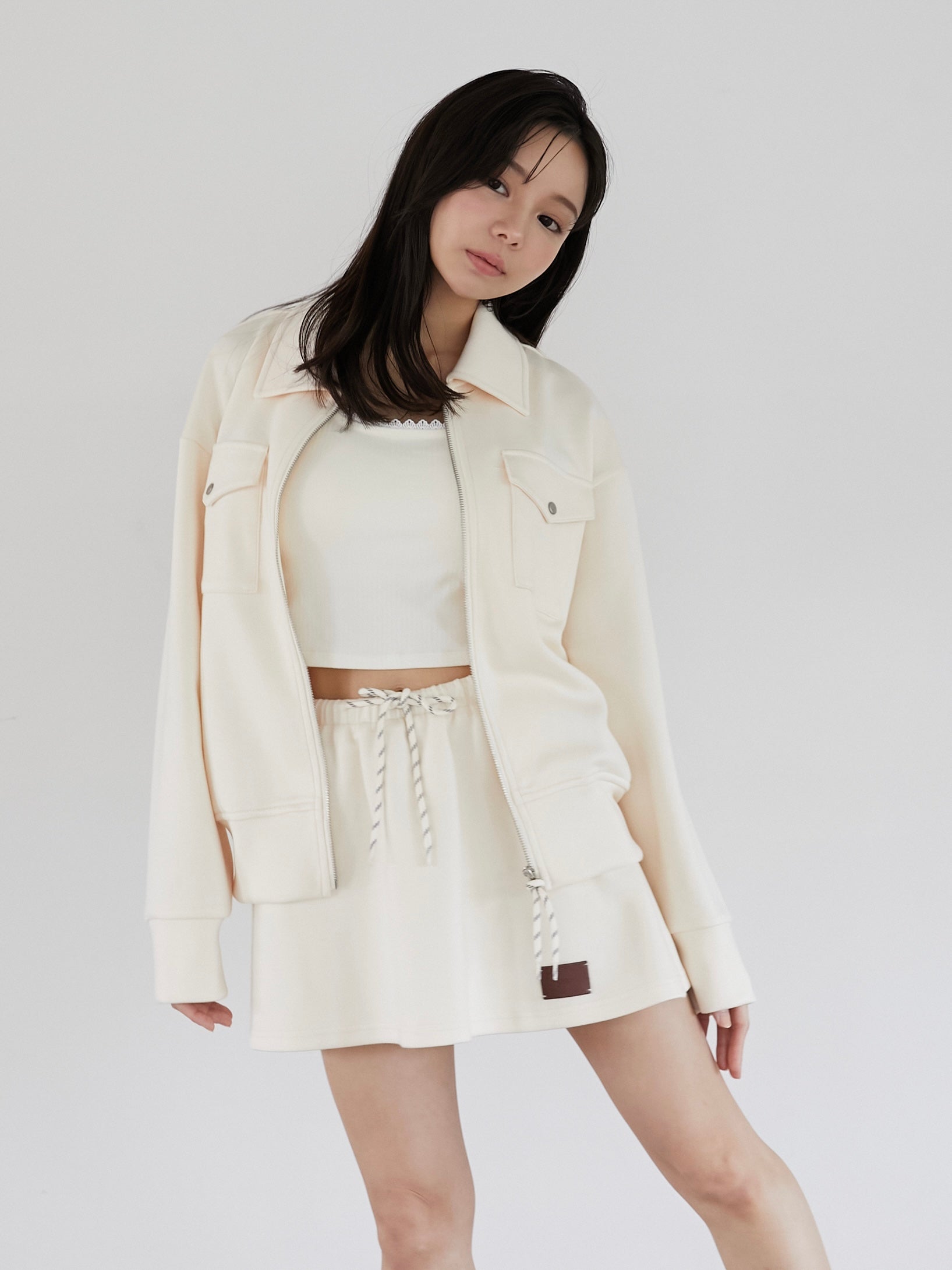 【flight collection】jacket & flare mini skirt