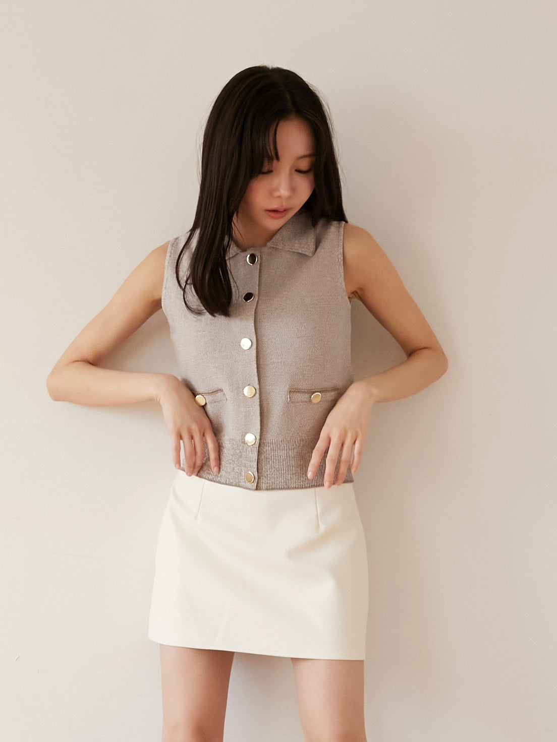 polo knit vest|期間限定10%OFF