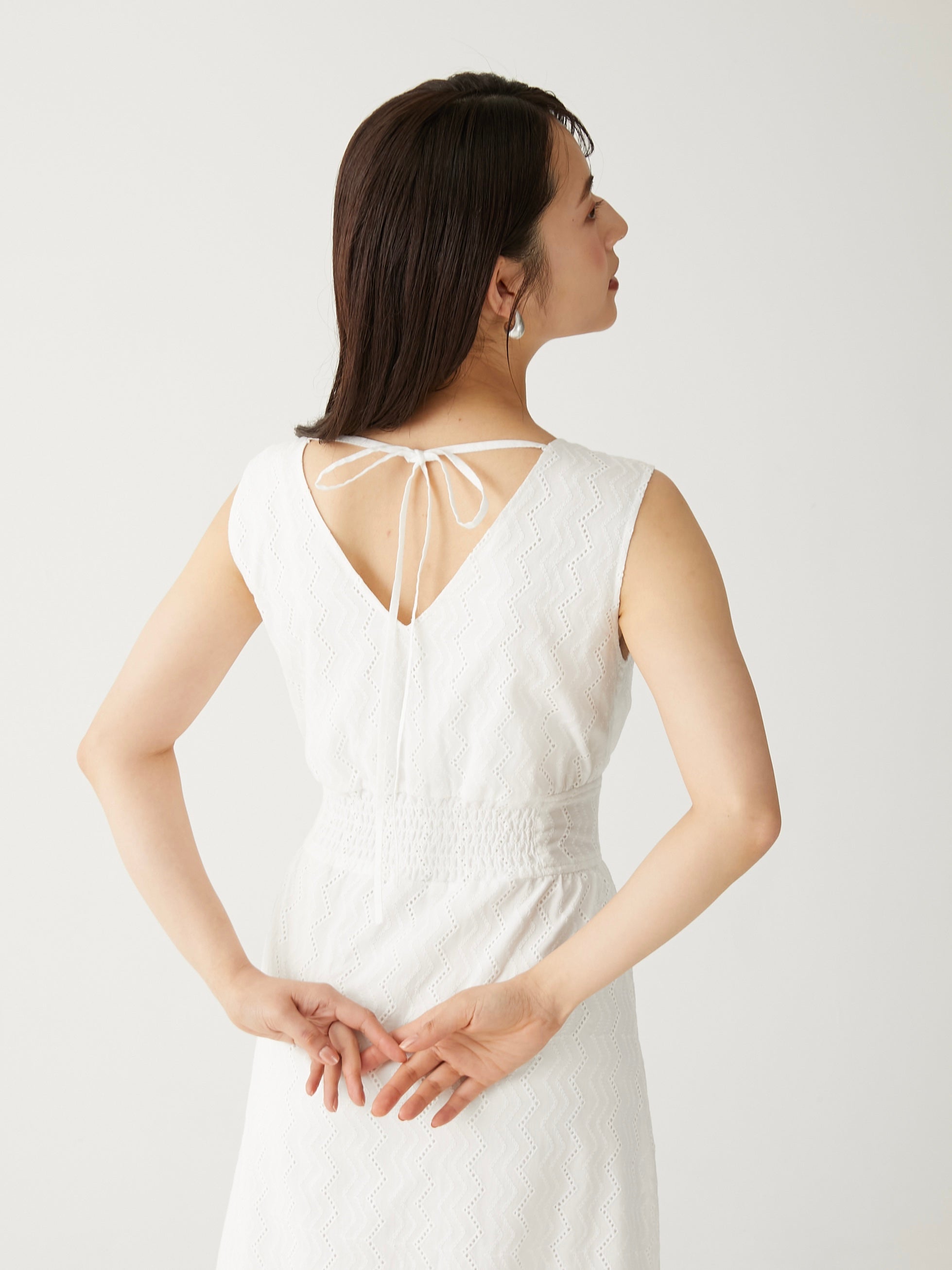 asymmetric cotton lace op