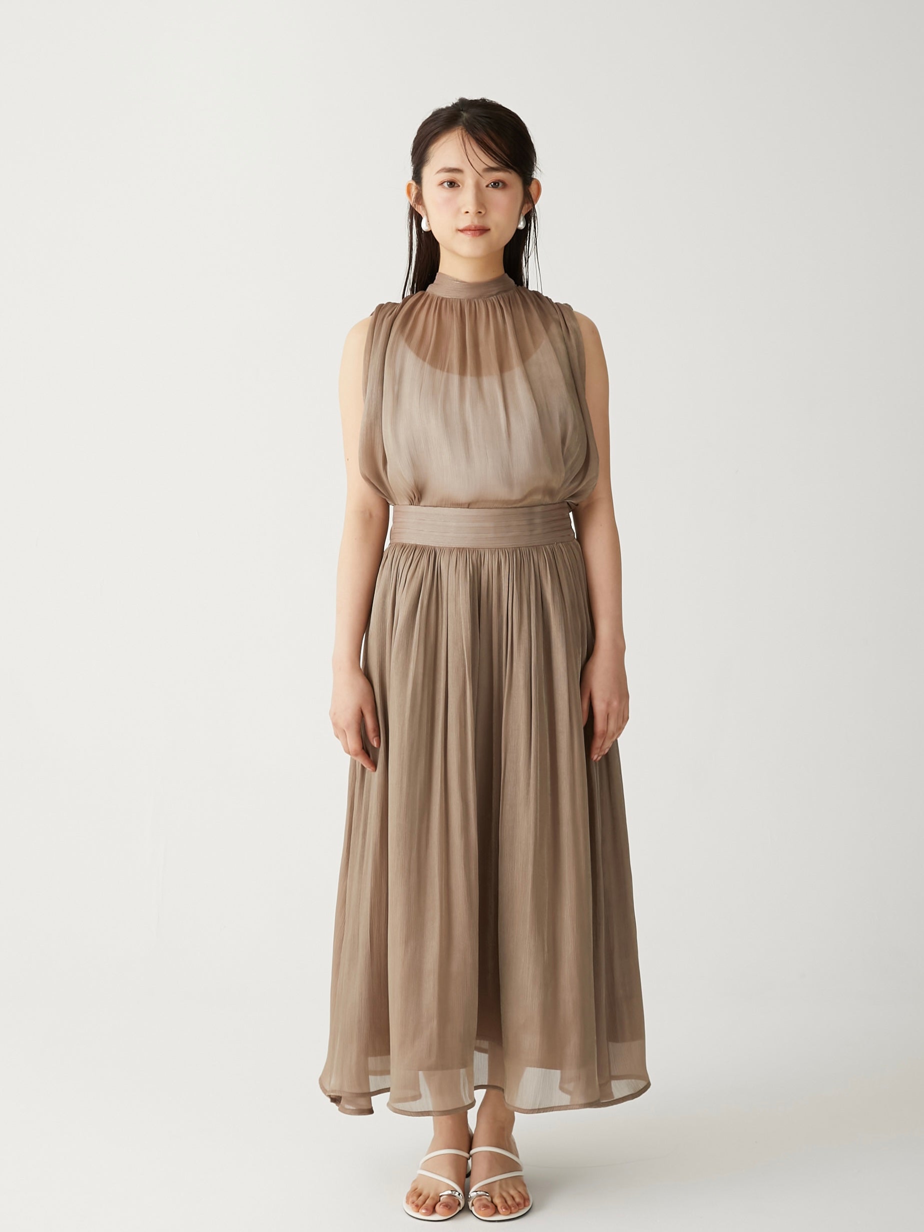 shiny flare skirt