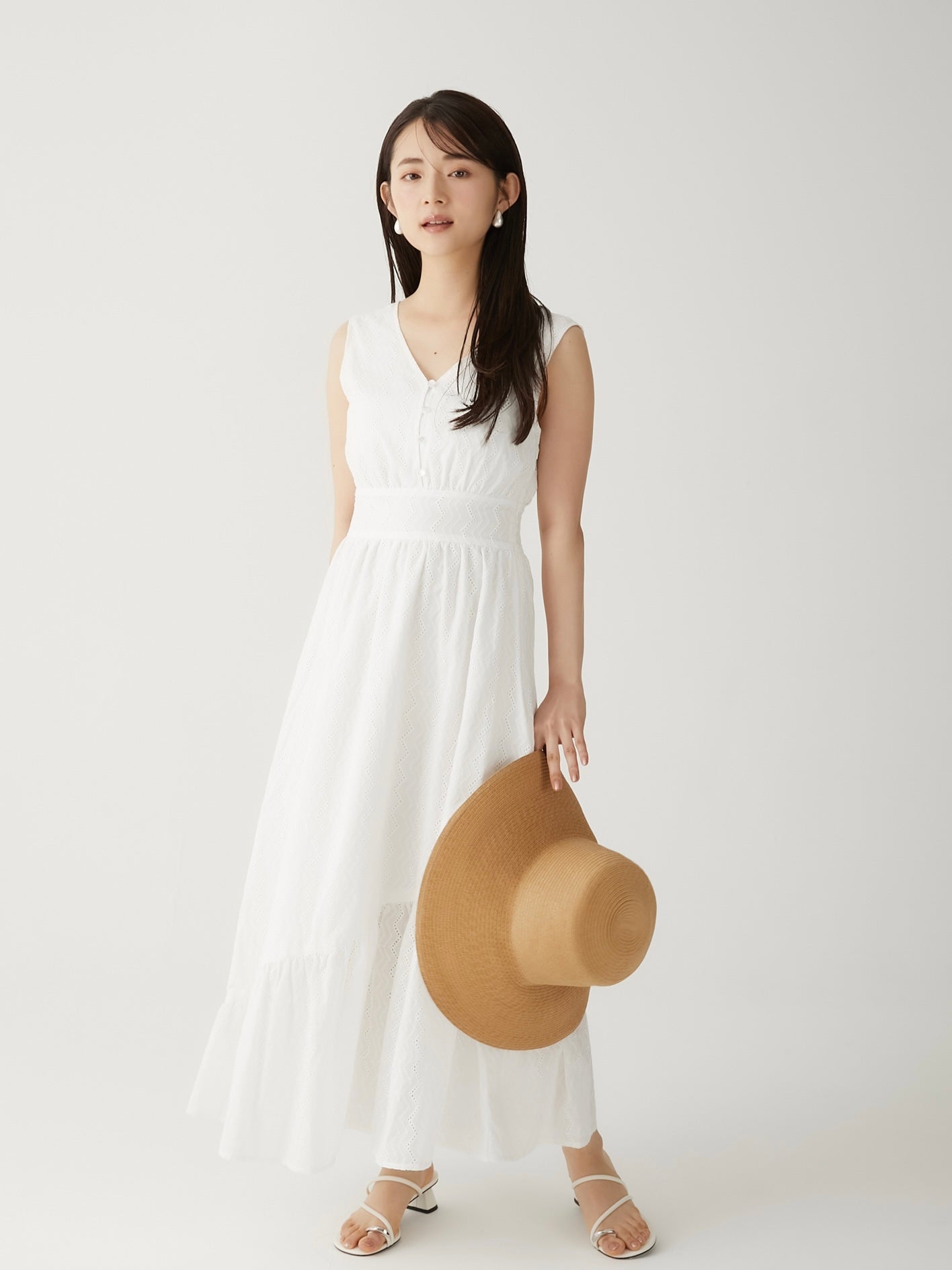 asymmetric cotton lace op