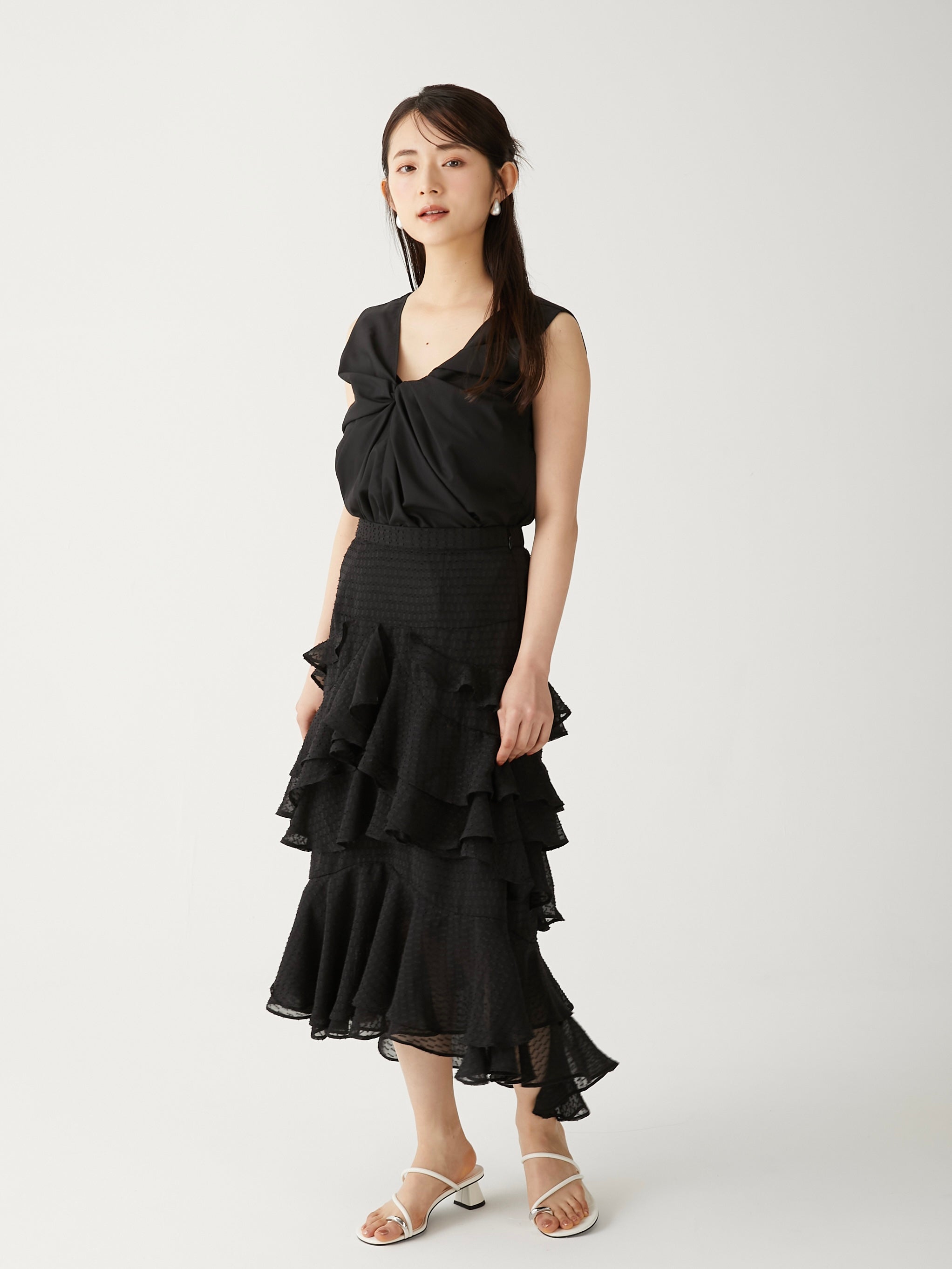 frill asymmetry skirt