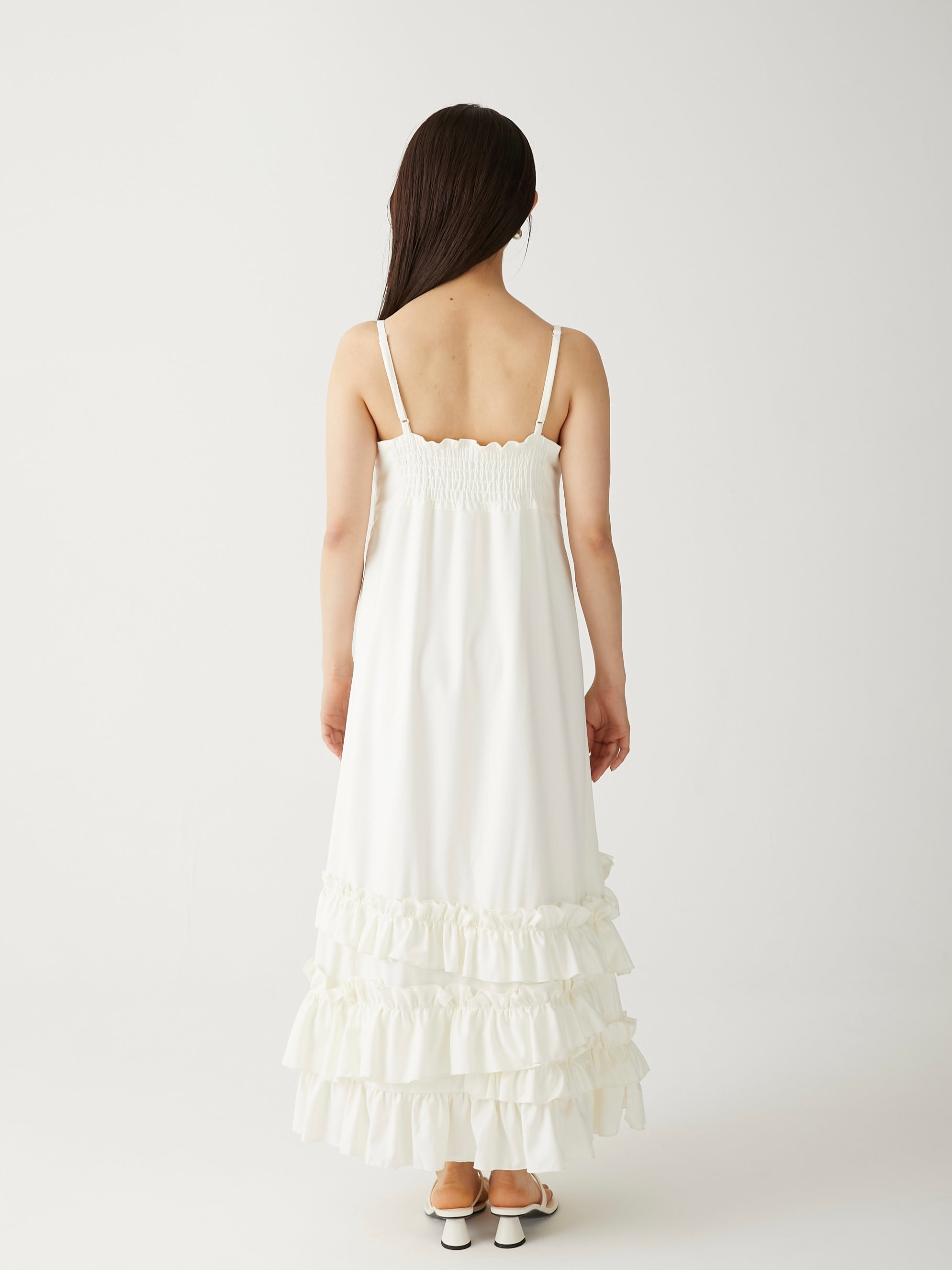 striped petal camisole op