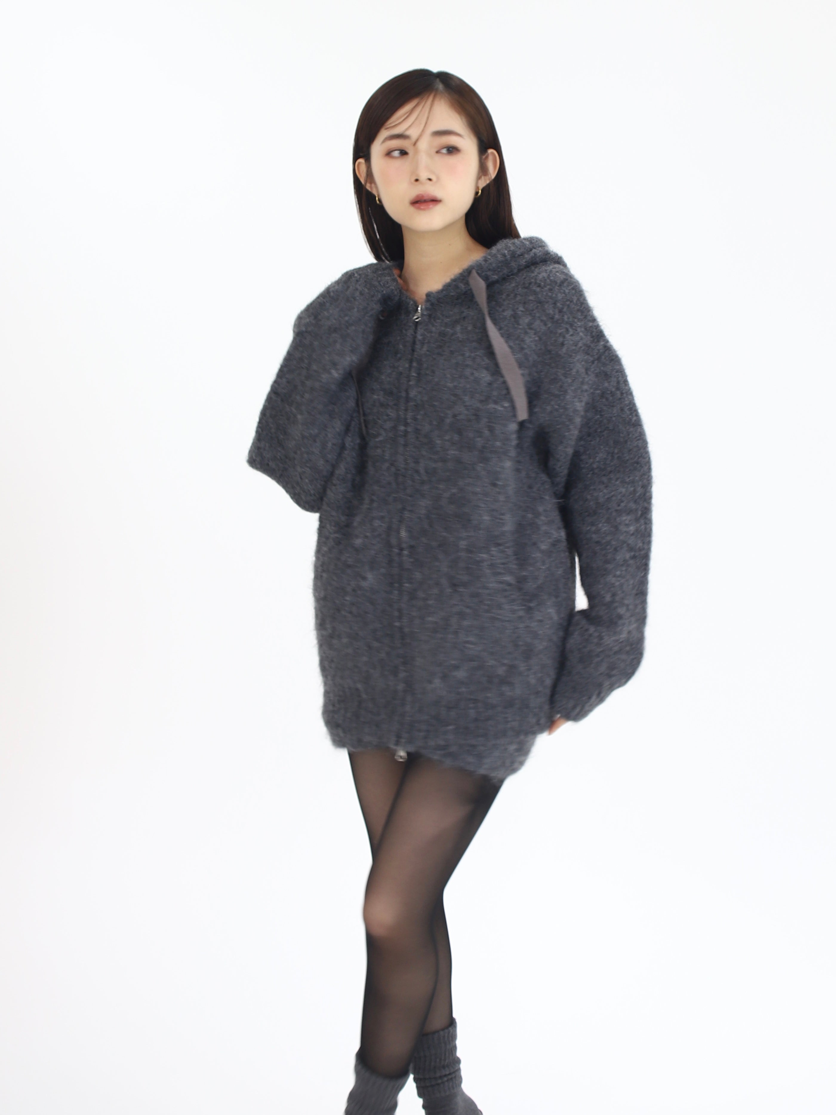 knit hoodie
