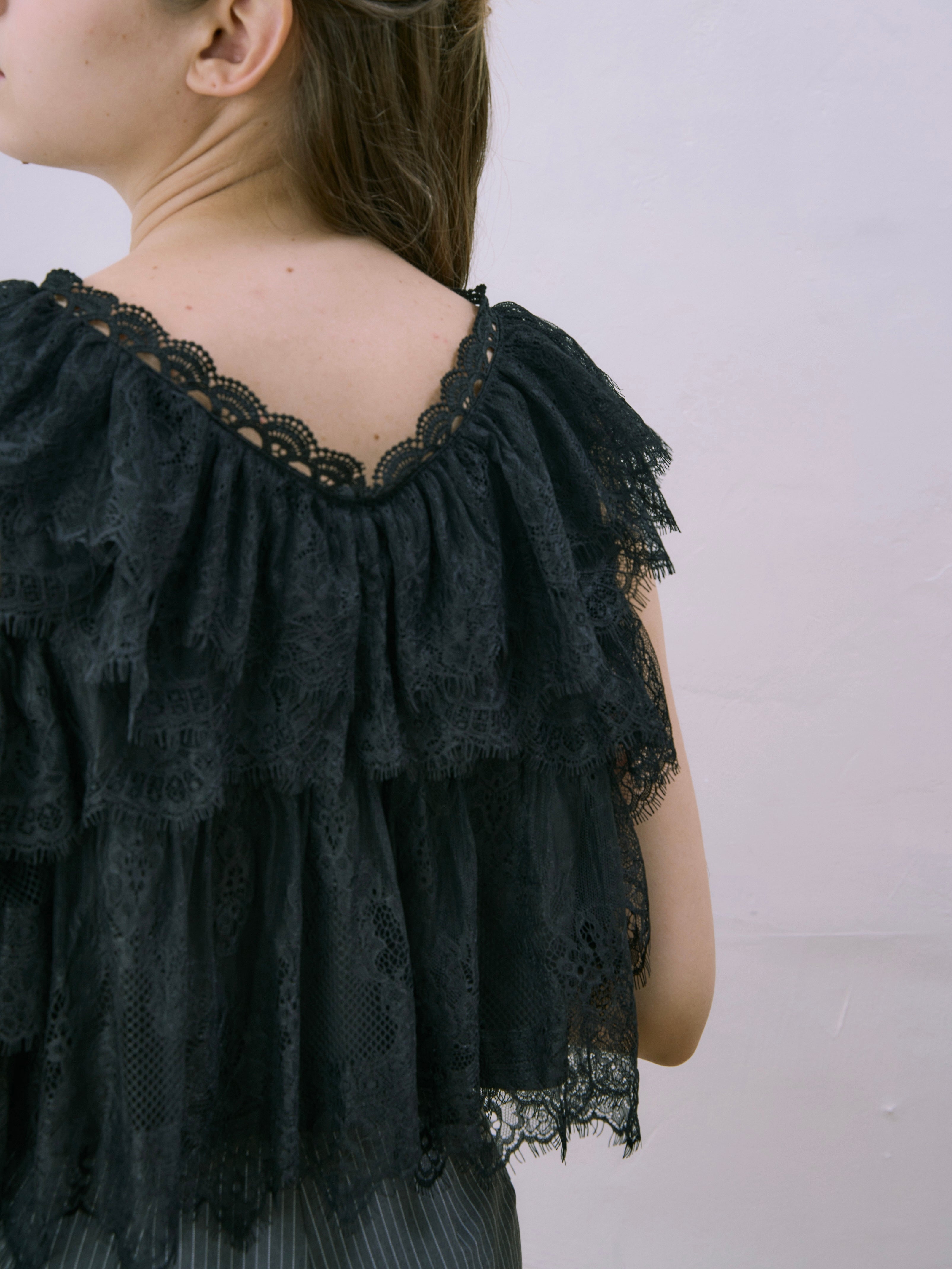 lace bloom 2way blouse