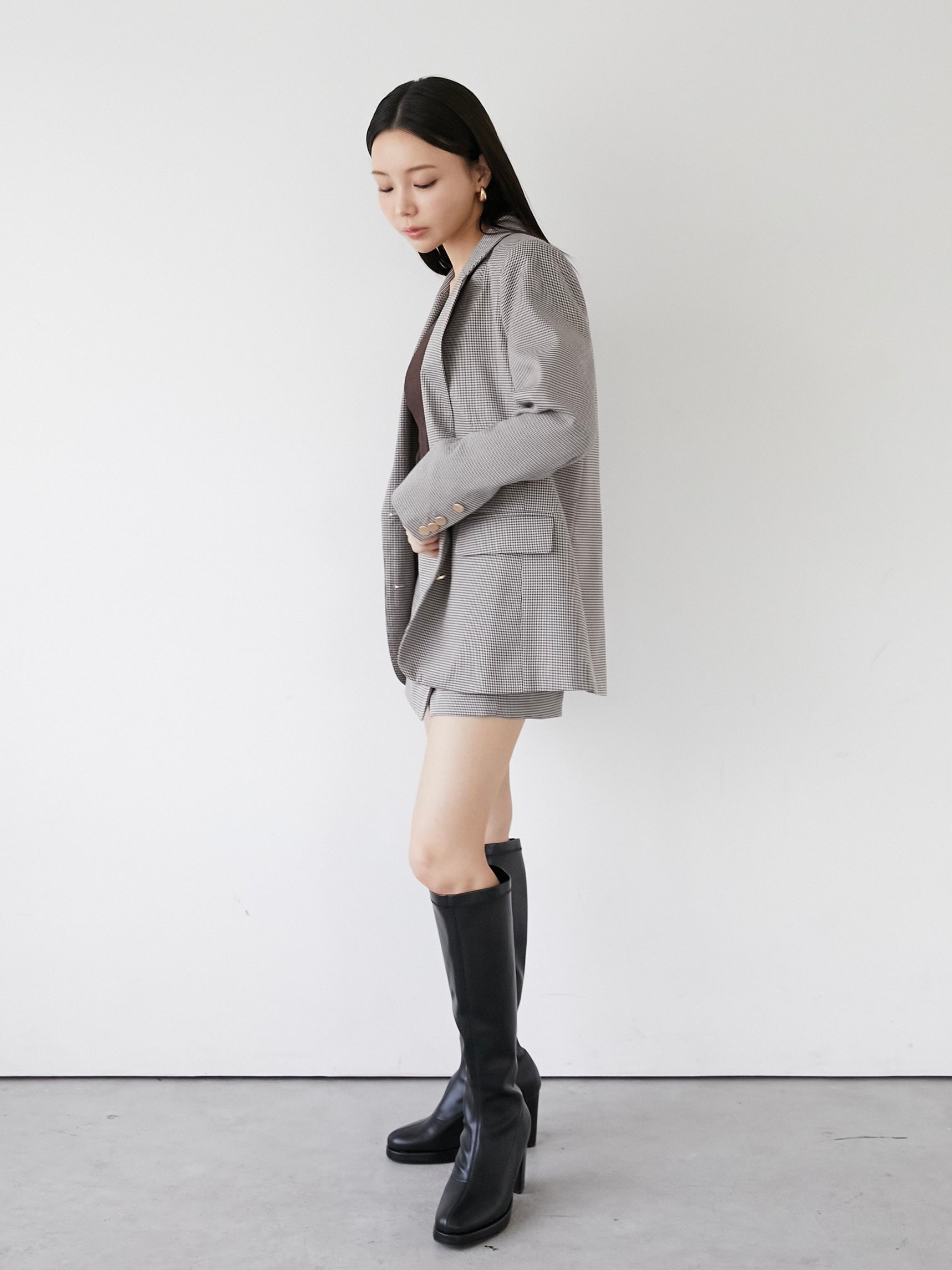 check mini skort