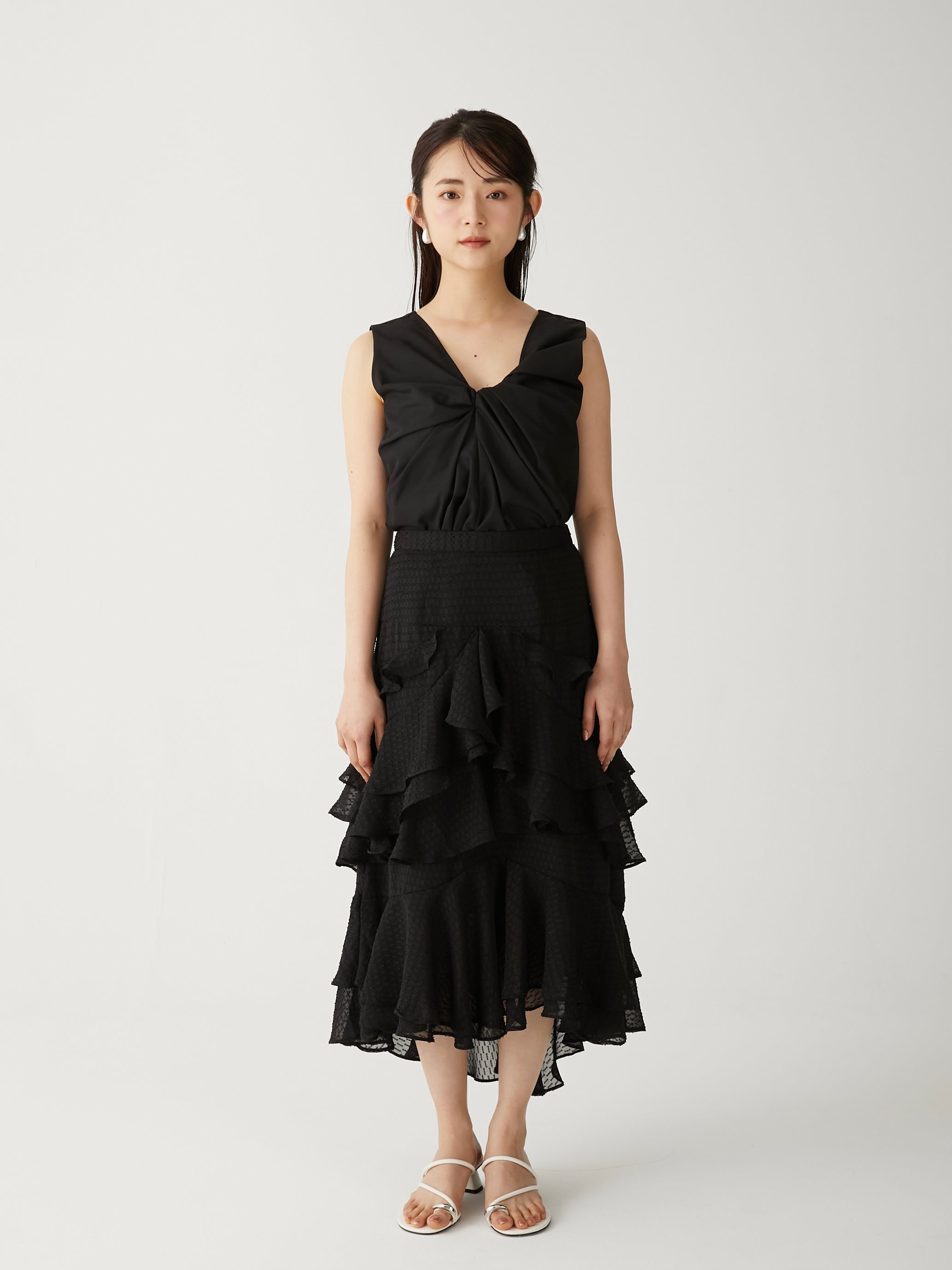 frill asymmetry skirt