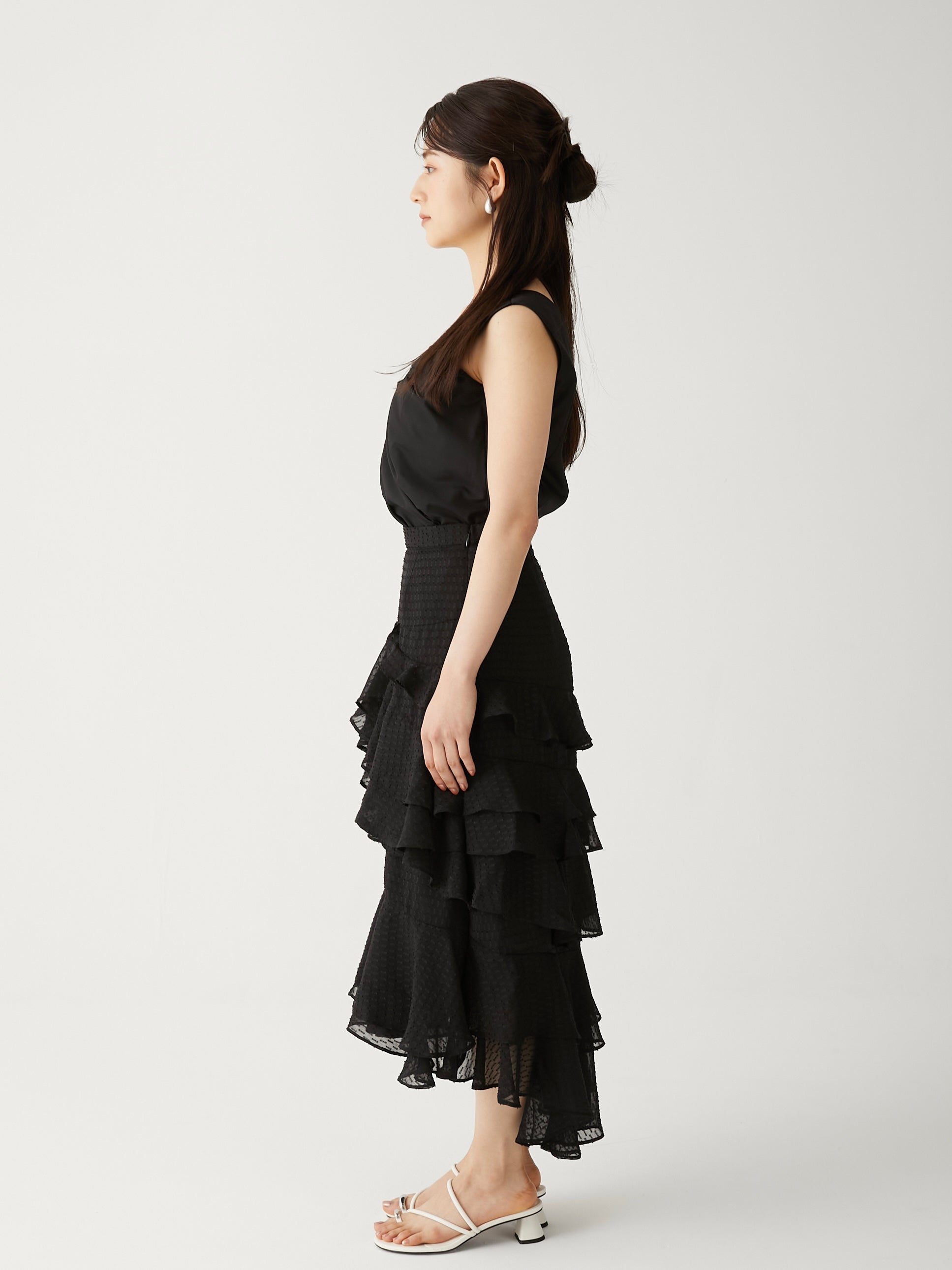 frill asymmetry skirt