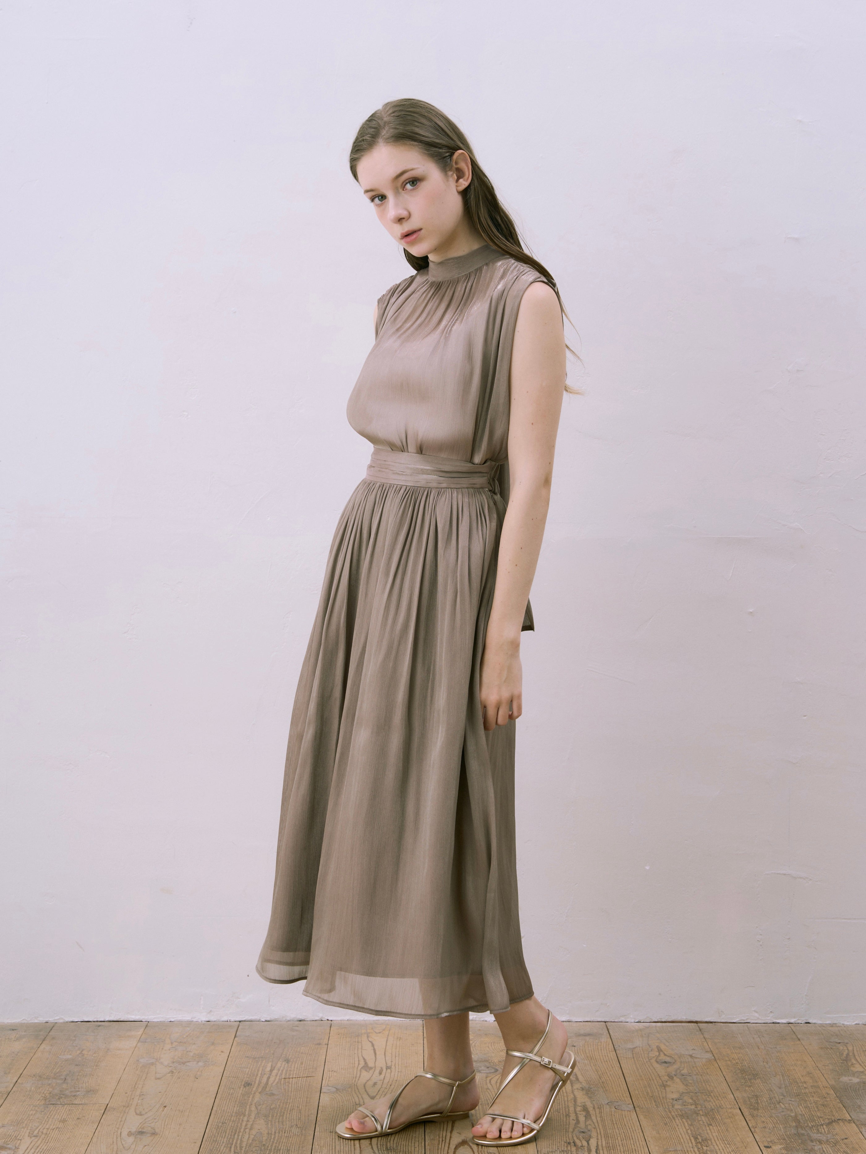 shiny flare skirt