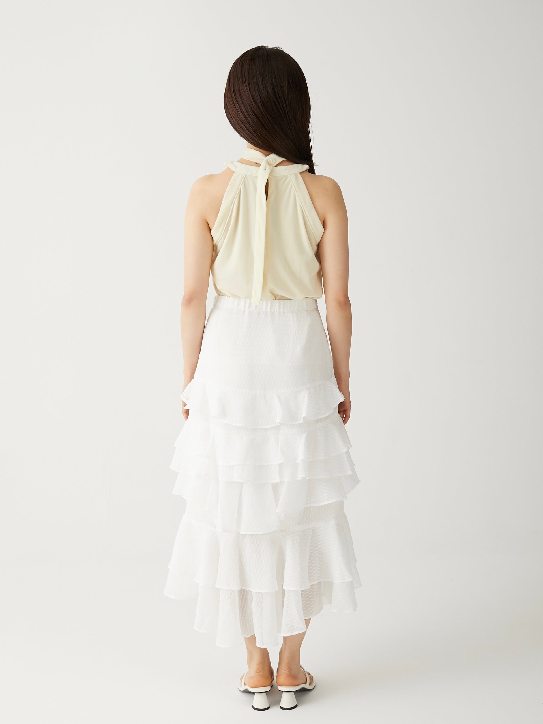 frill asymmetry skirt