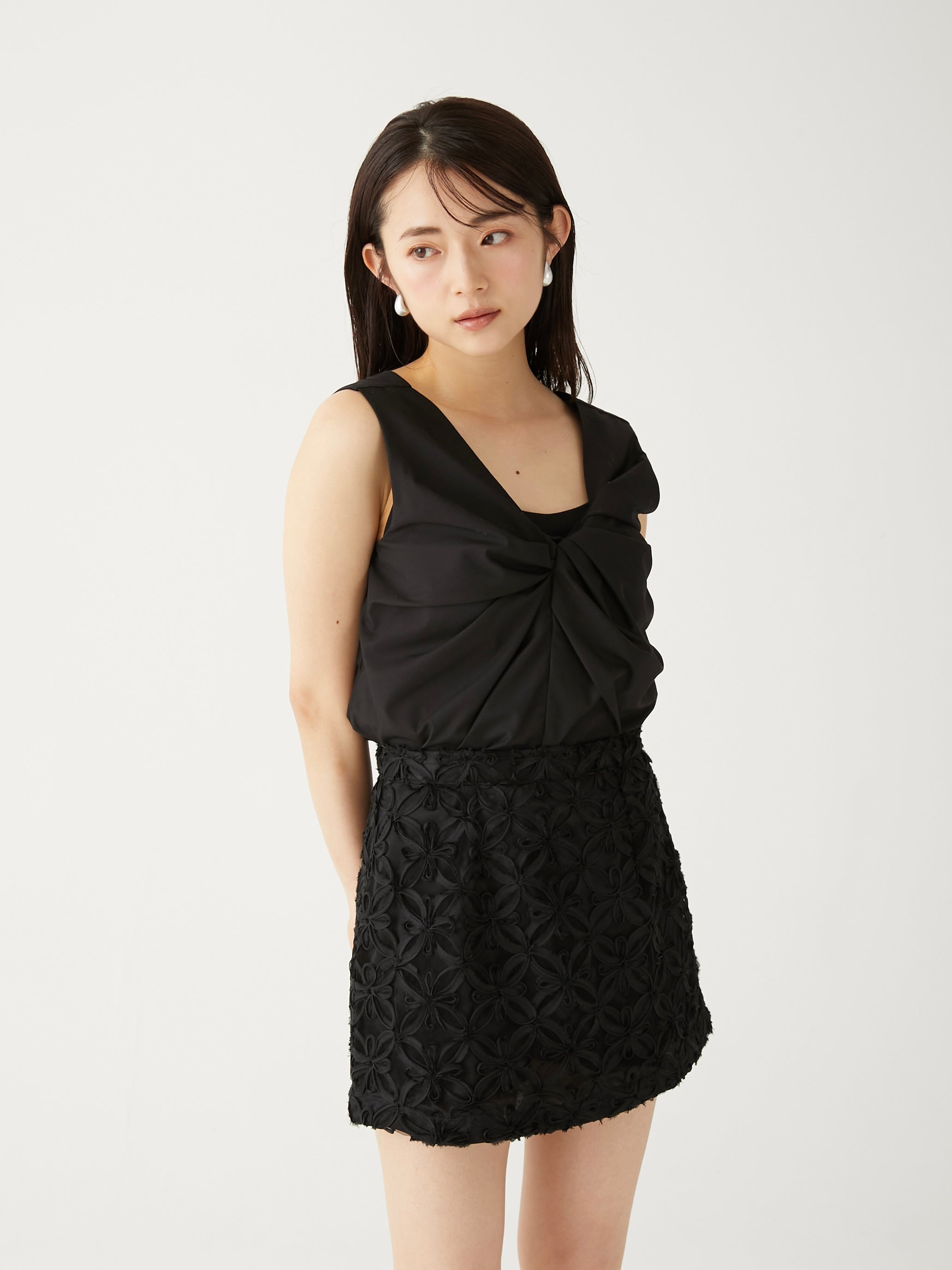 lace mini skirt