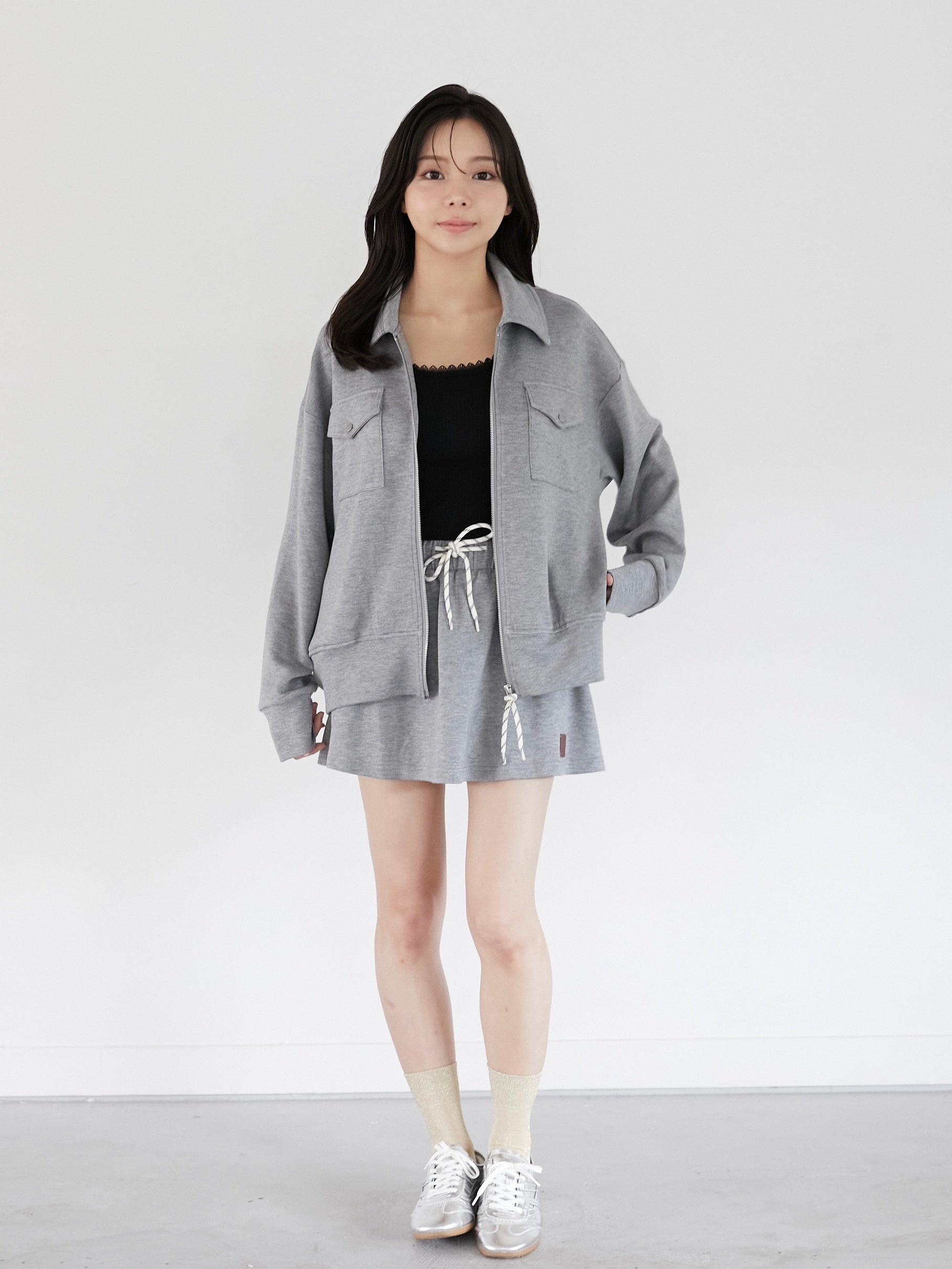 【flight collection】jacket & flare mini skirt