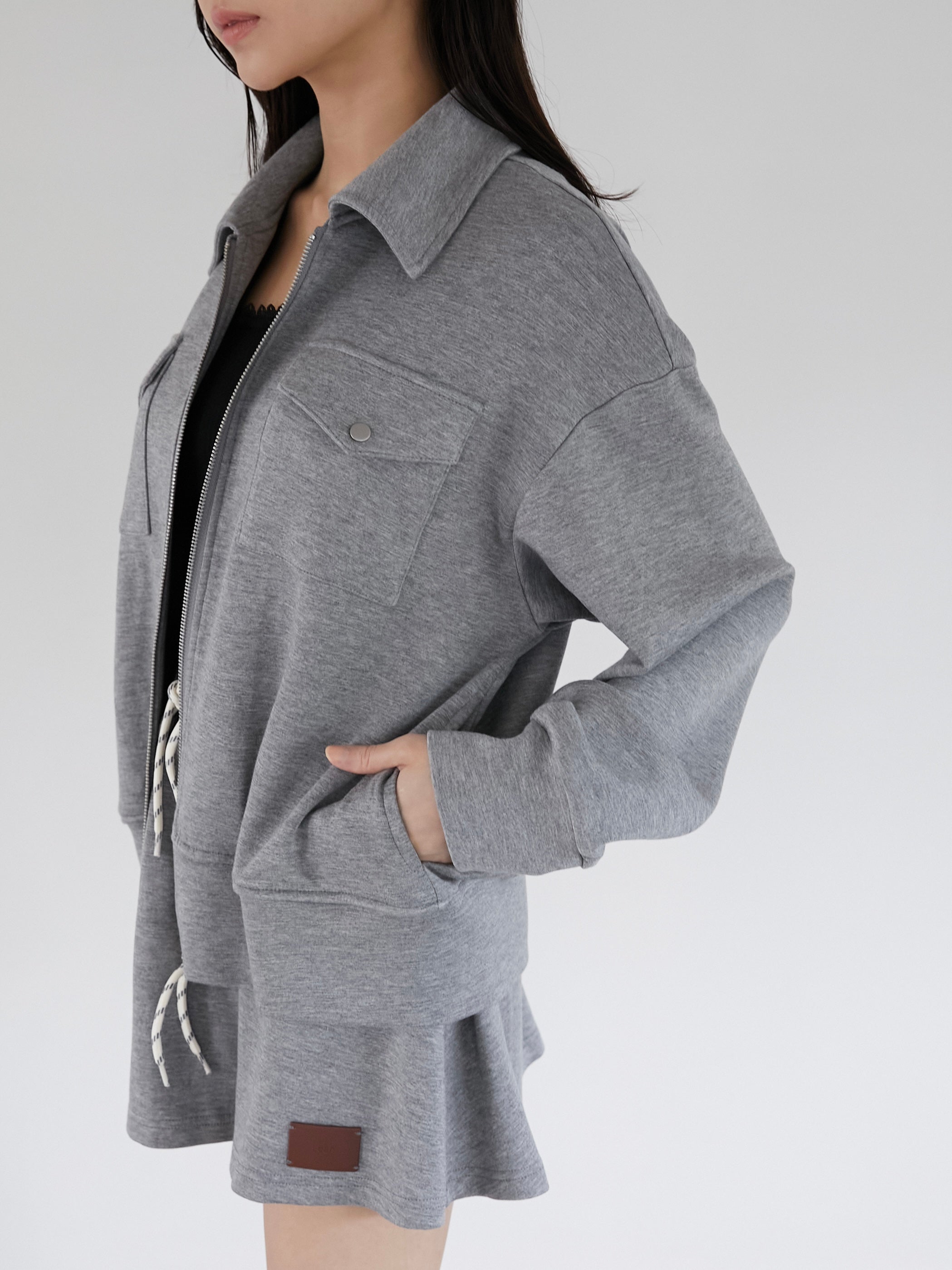 【flight collection】jacket & flare mini skirt