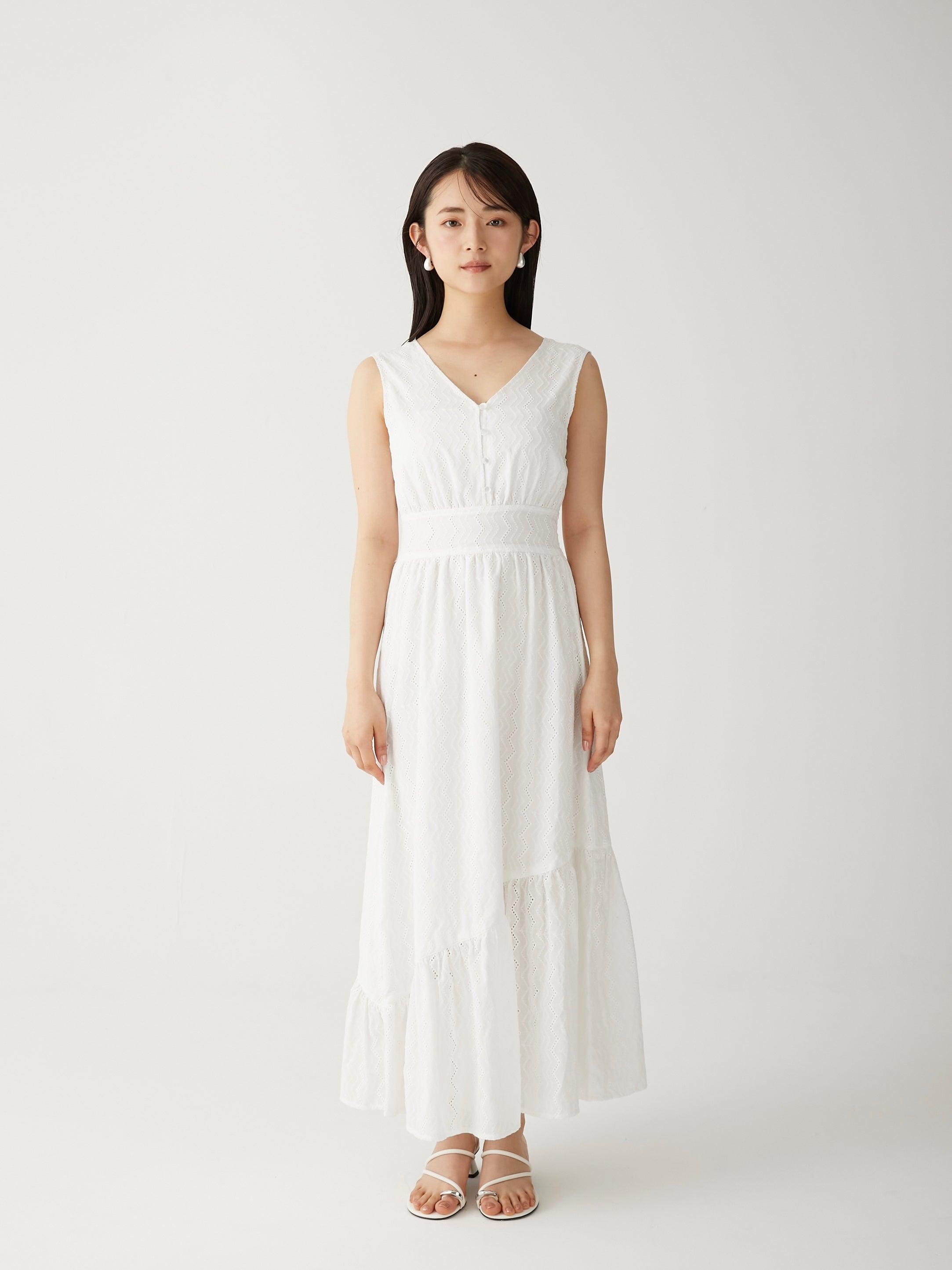 asymmetric cotton lace op