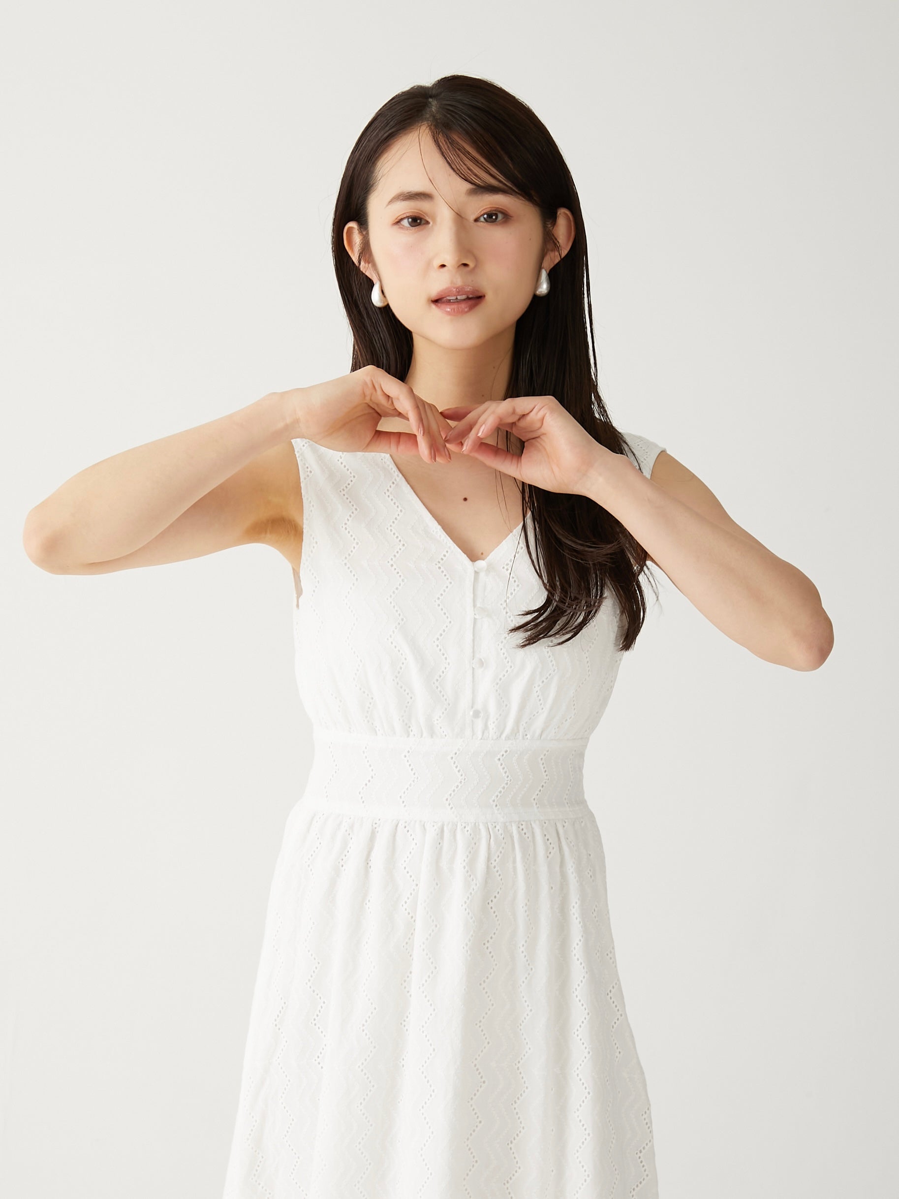 asymmetric cotton lace op