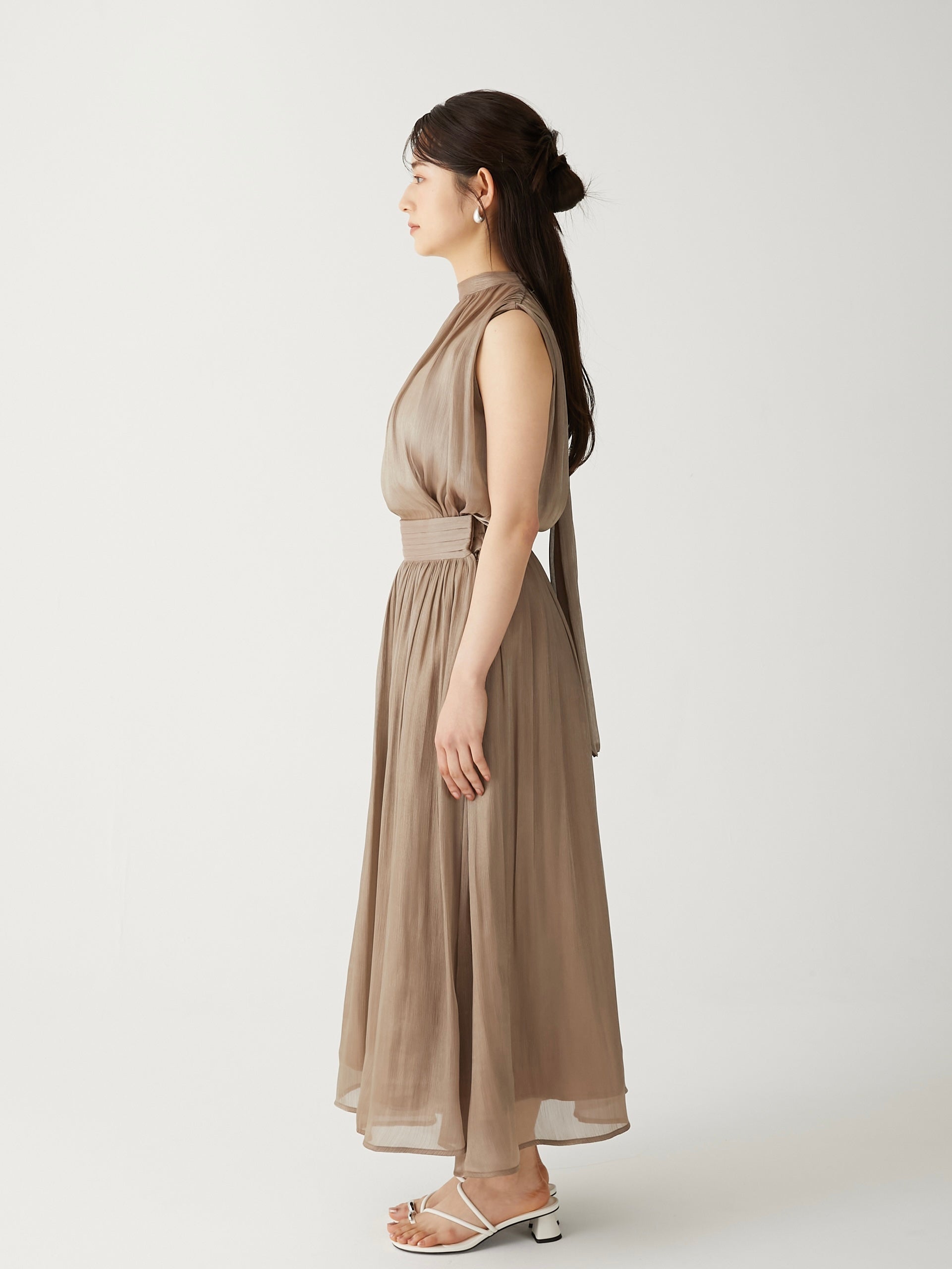 shiny flare skirt