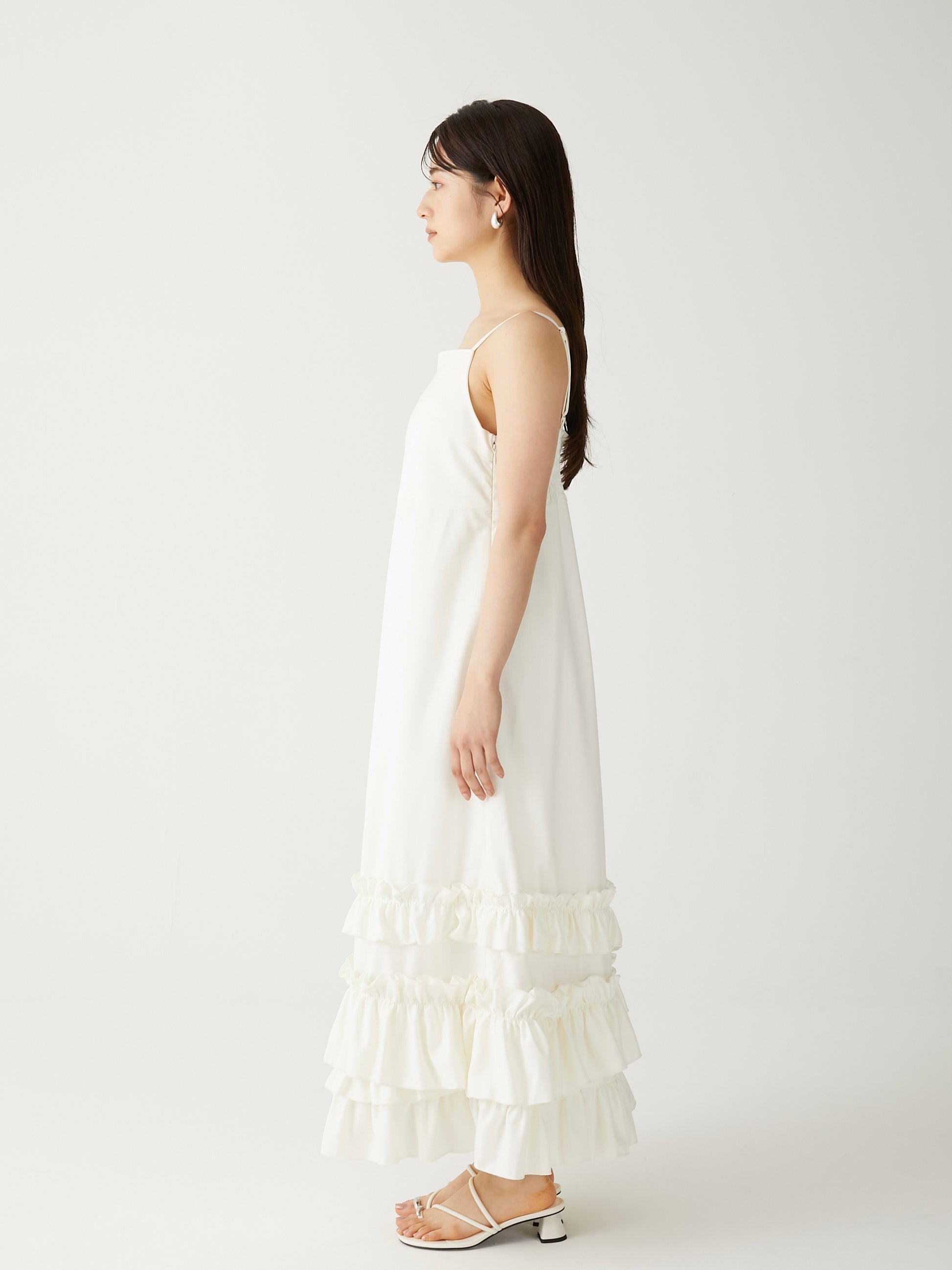 striped petal camisole op