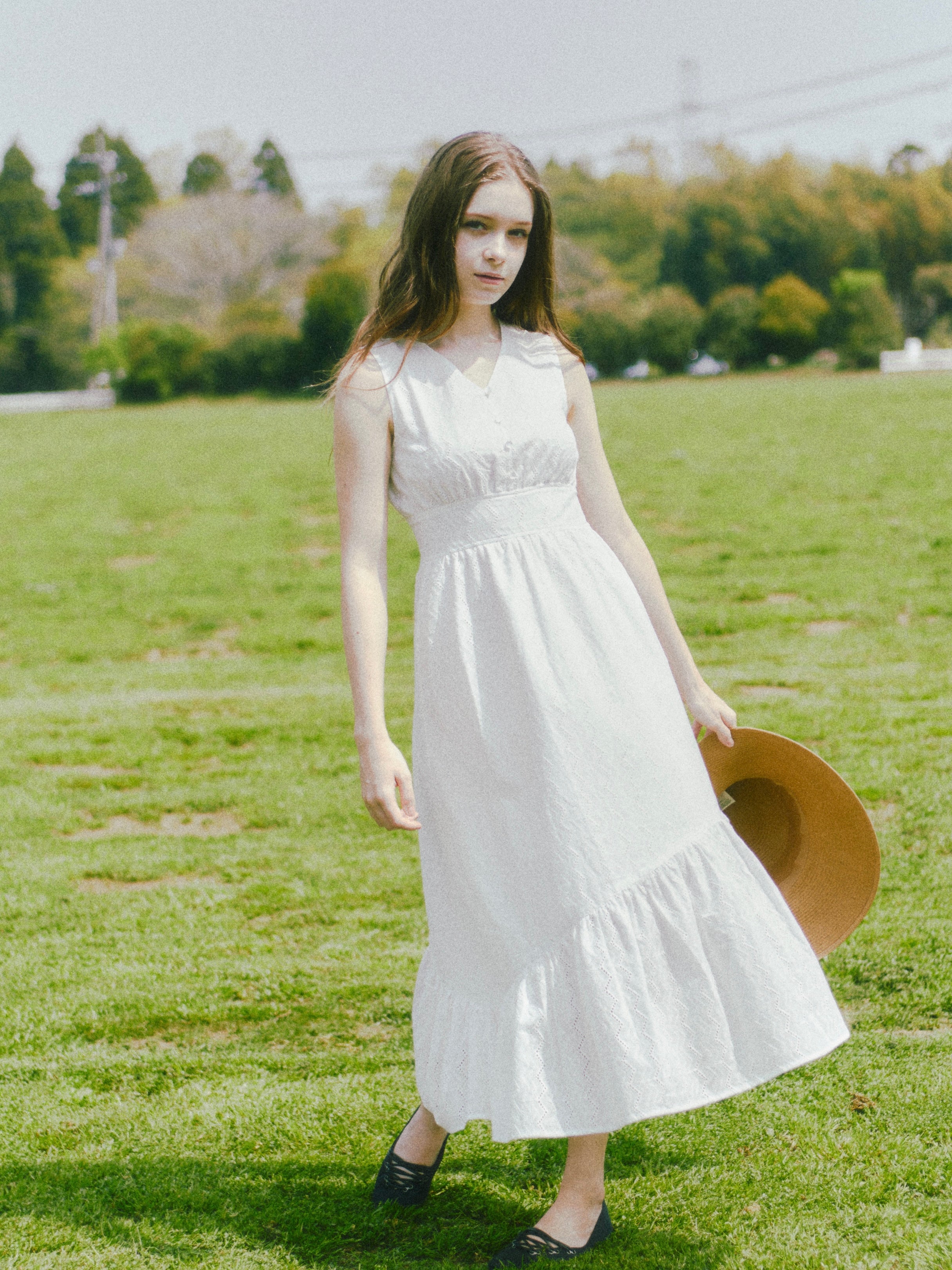 asymmetric cotton lace op