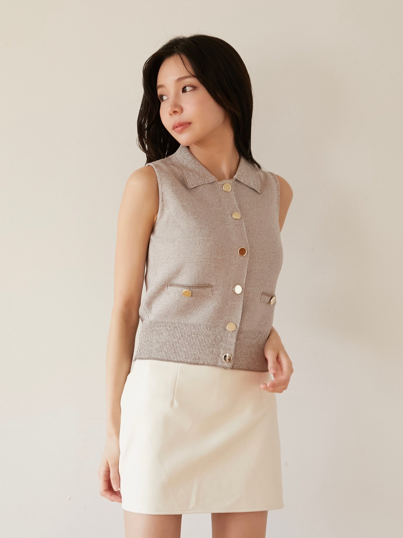 polo knit vest｜期間限定10%OFF