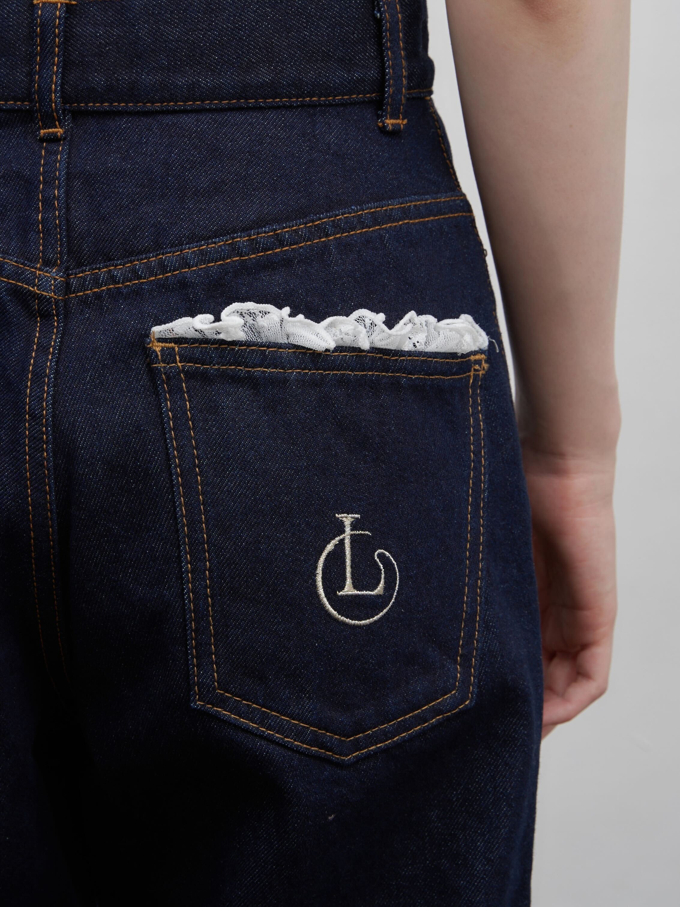 lace pocket denim