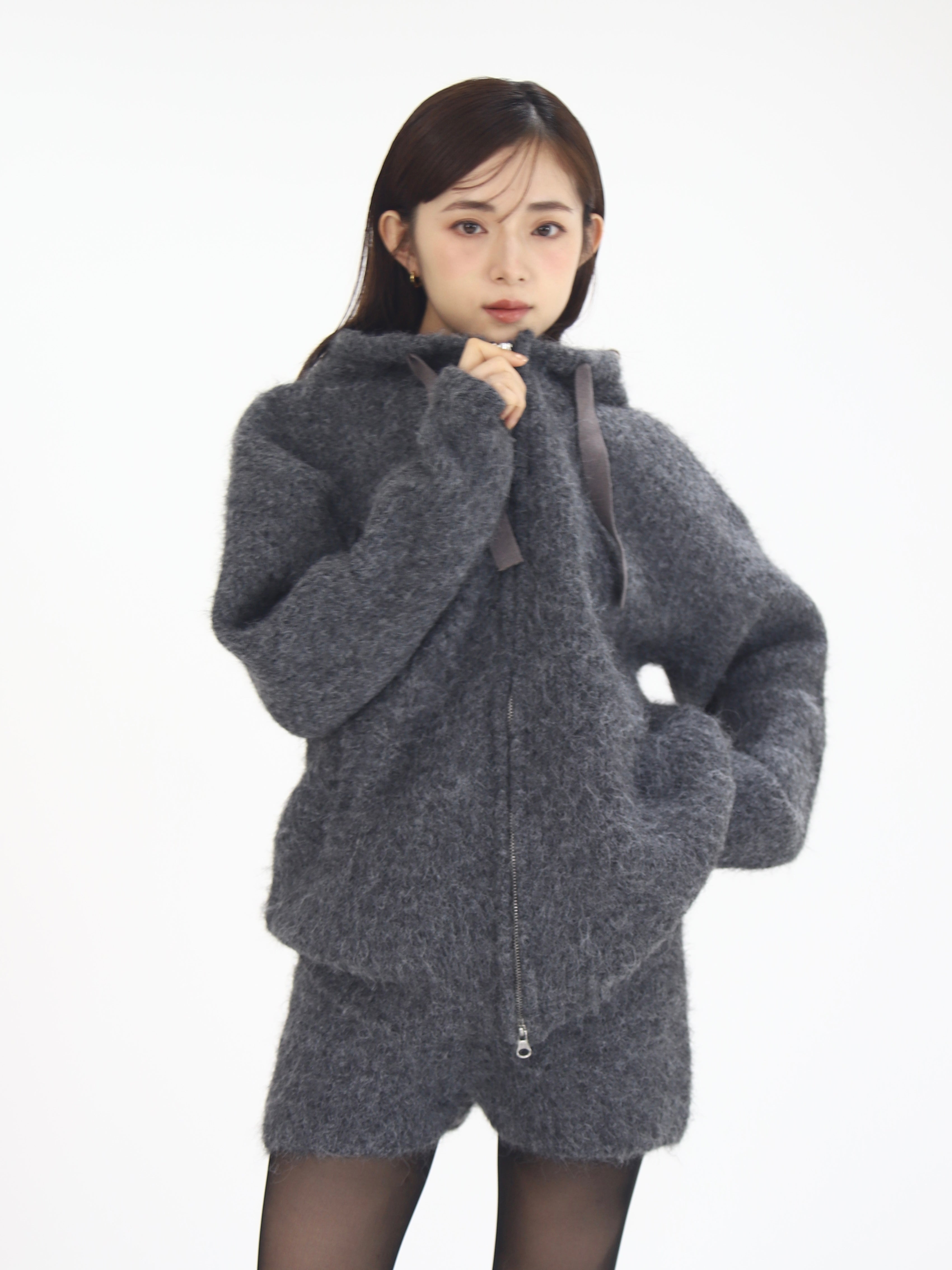 knit hoodie