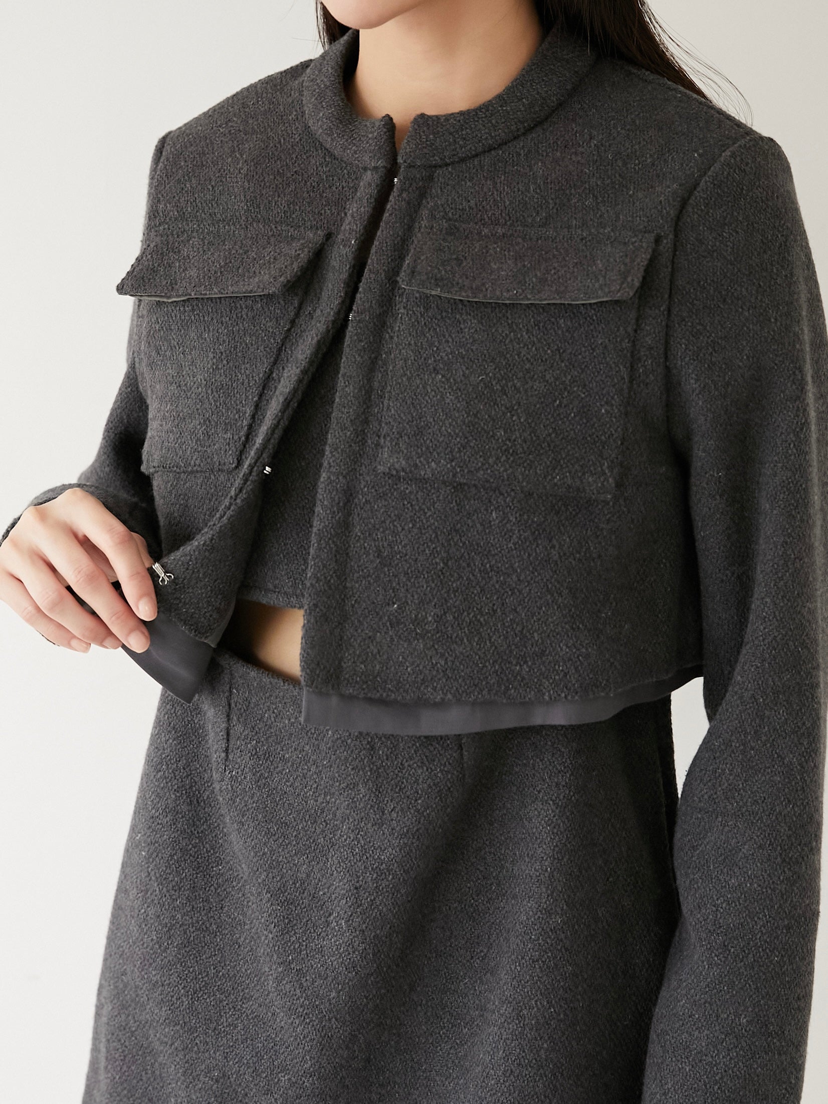 tweed short jacket
