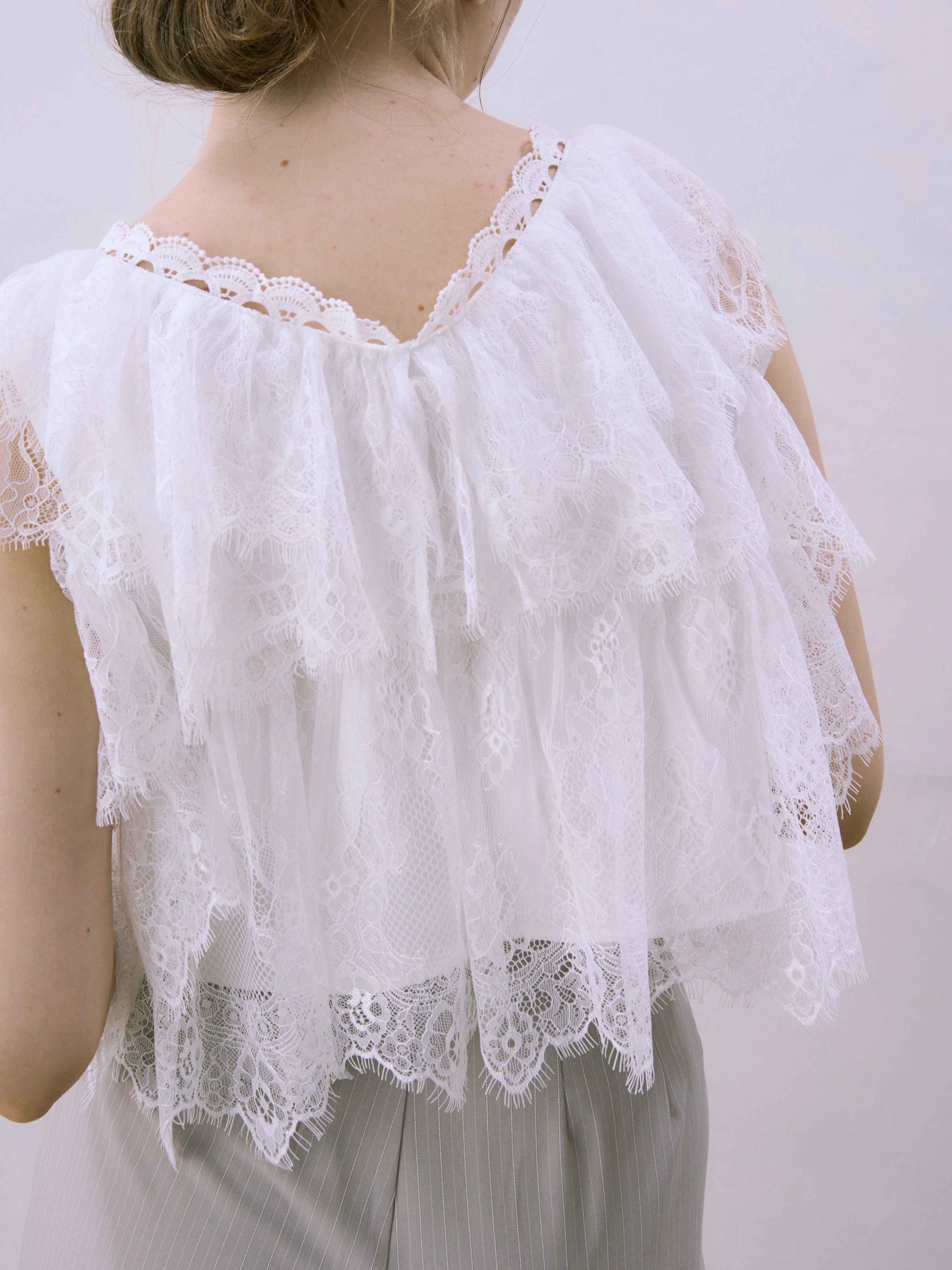 lace bloom 2way blouse