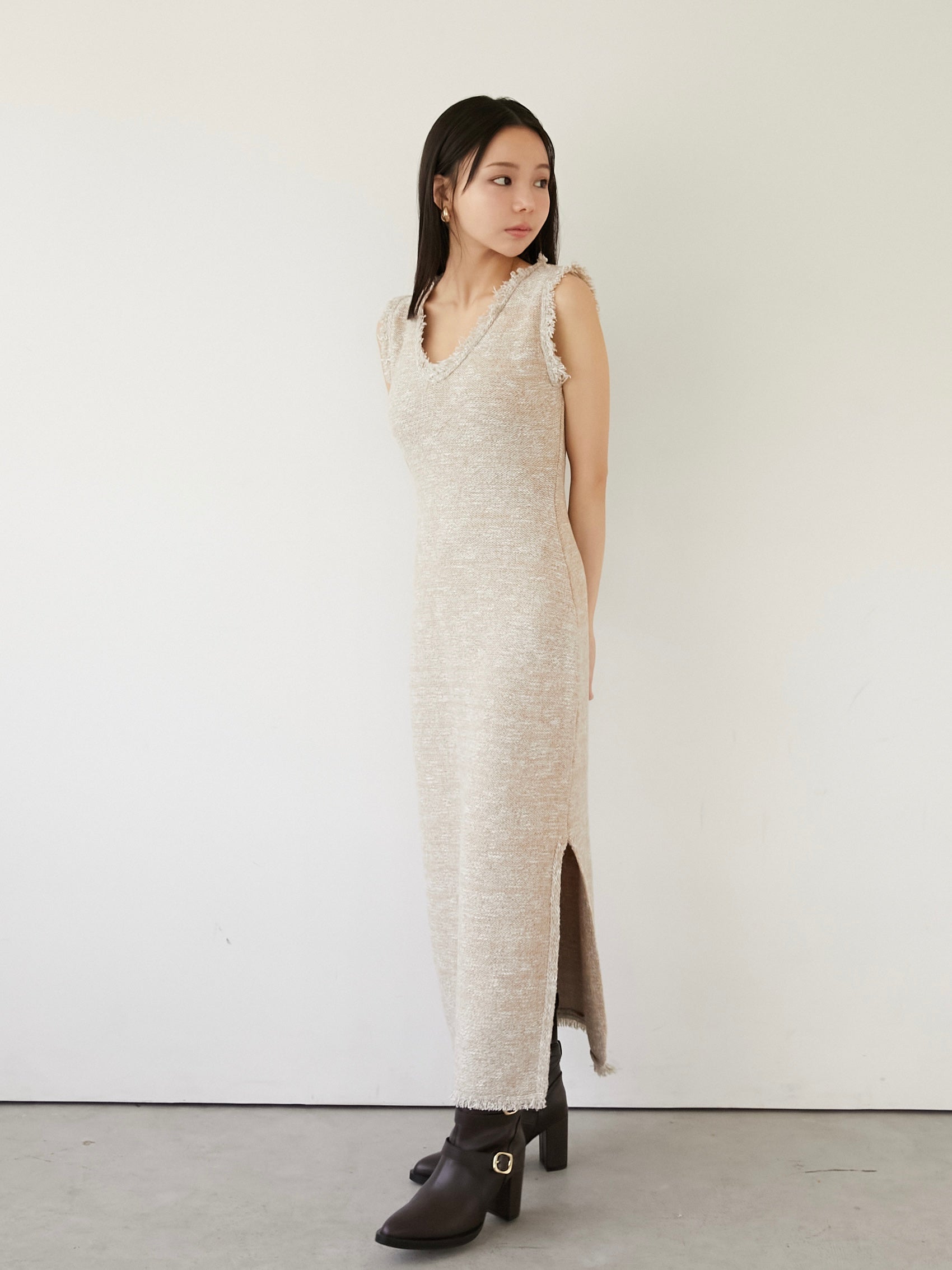 marble knit tweed op
