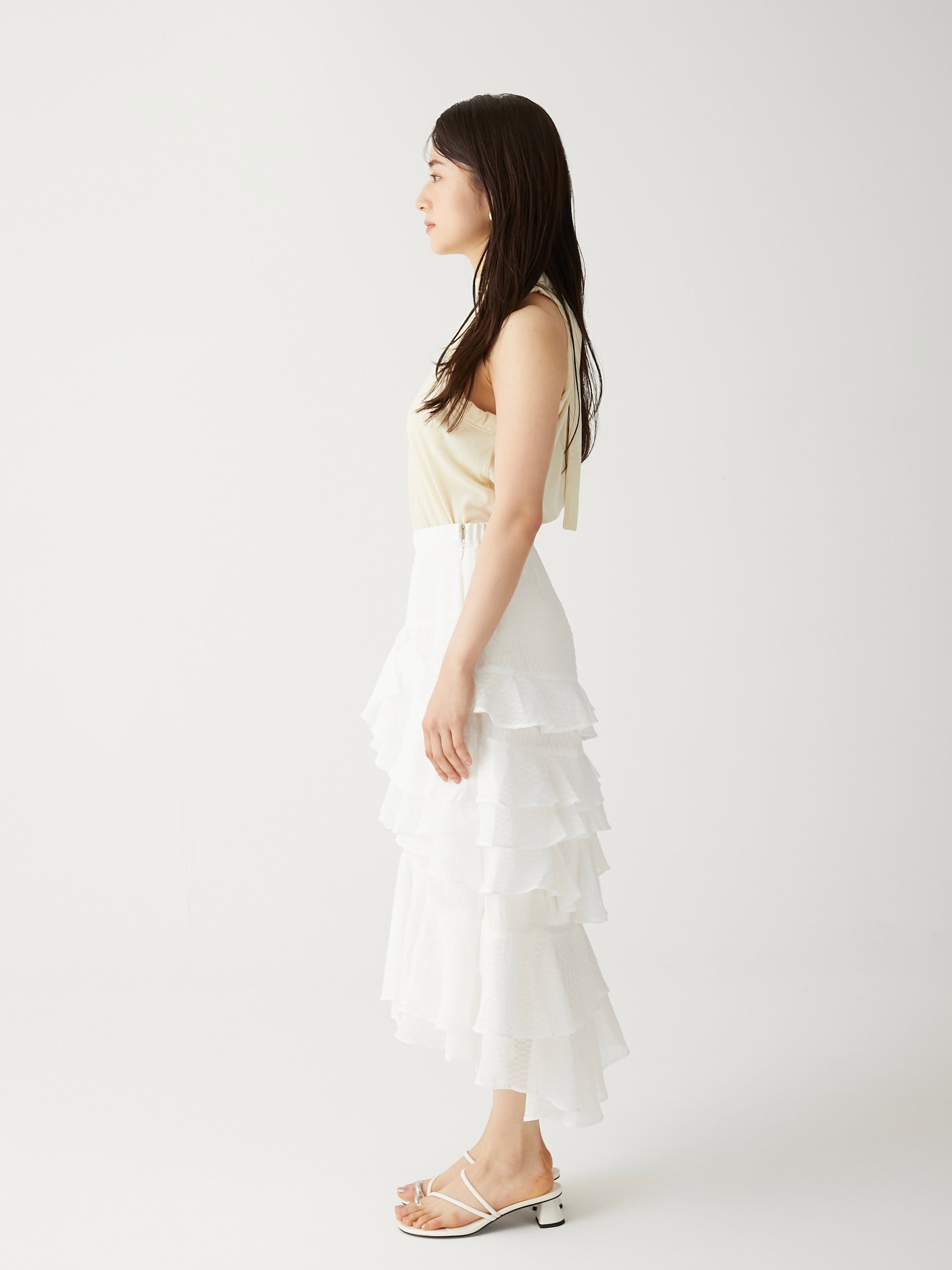 frill asymmetry skirt