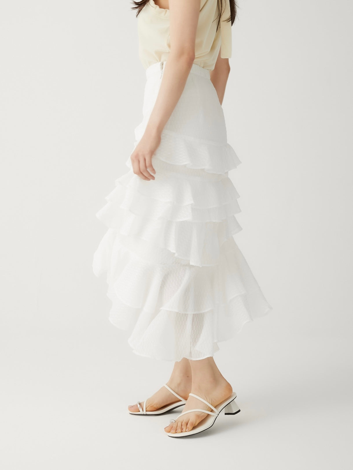 frill asymmetry skirt