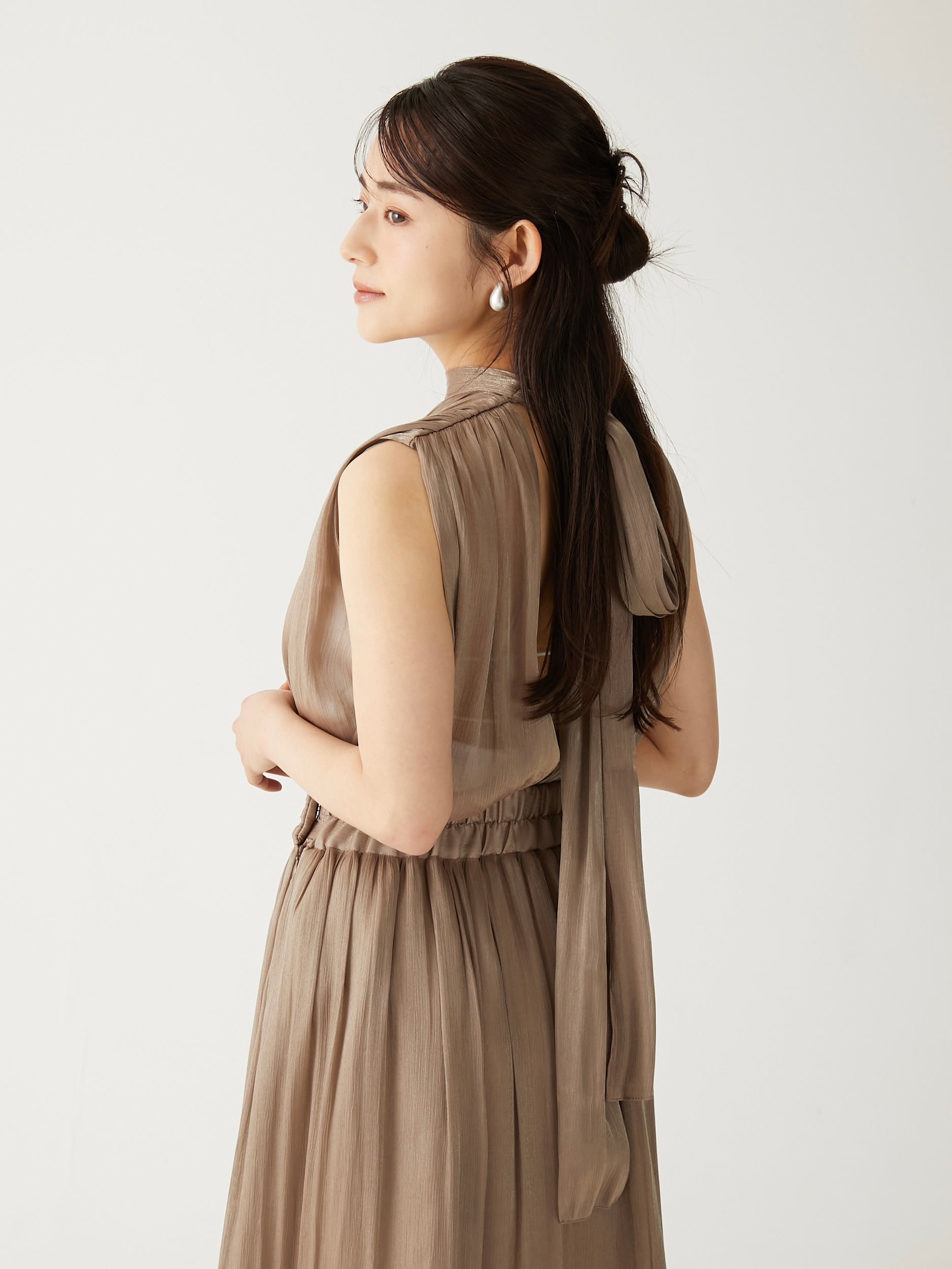shiny ribbon blouse