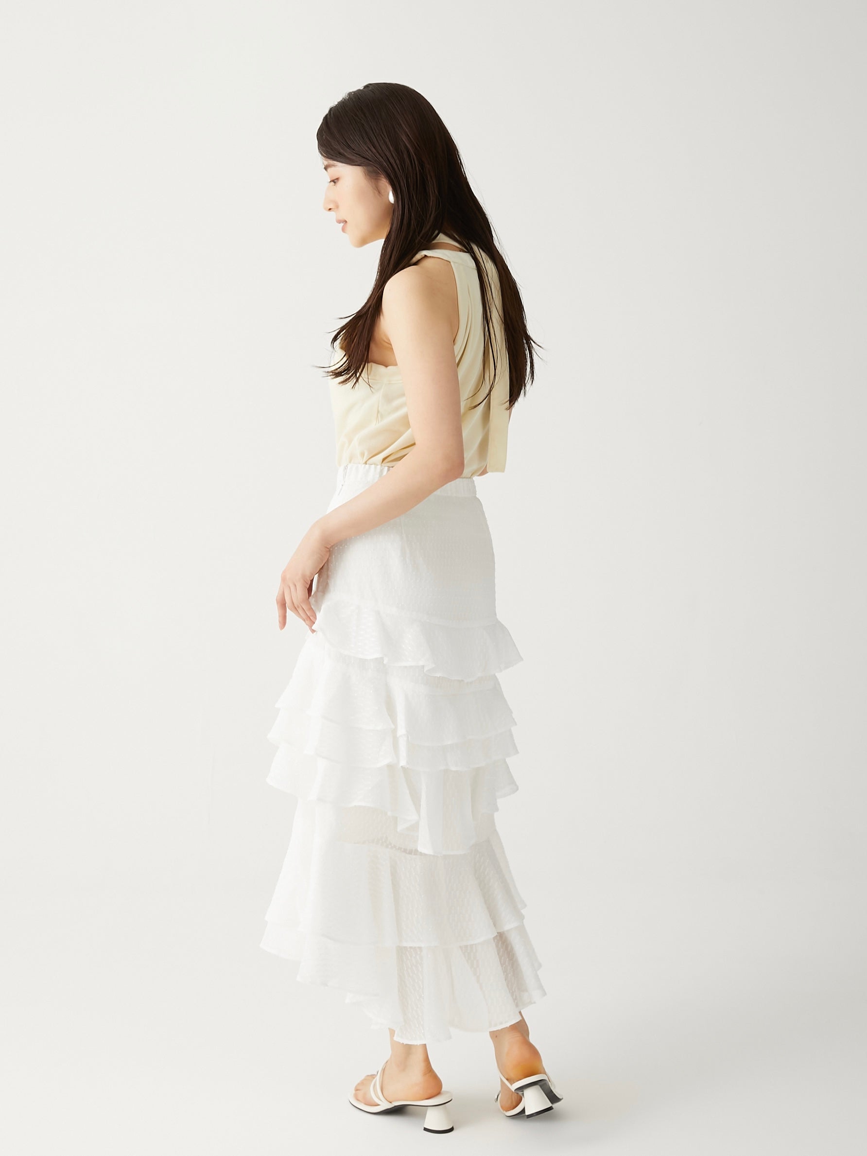 frill asymmetry skirt