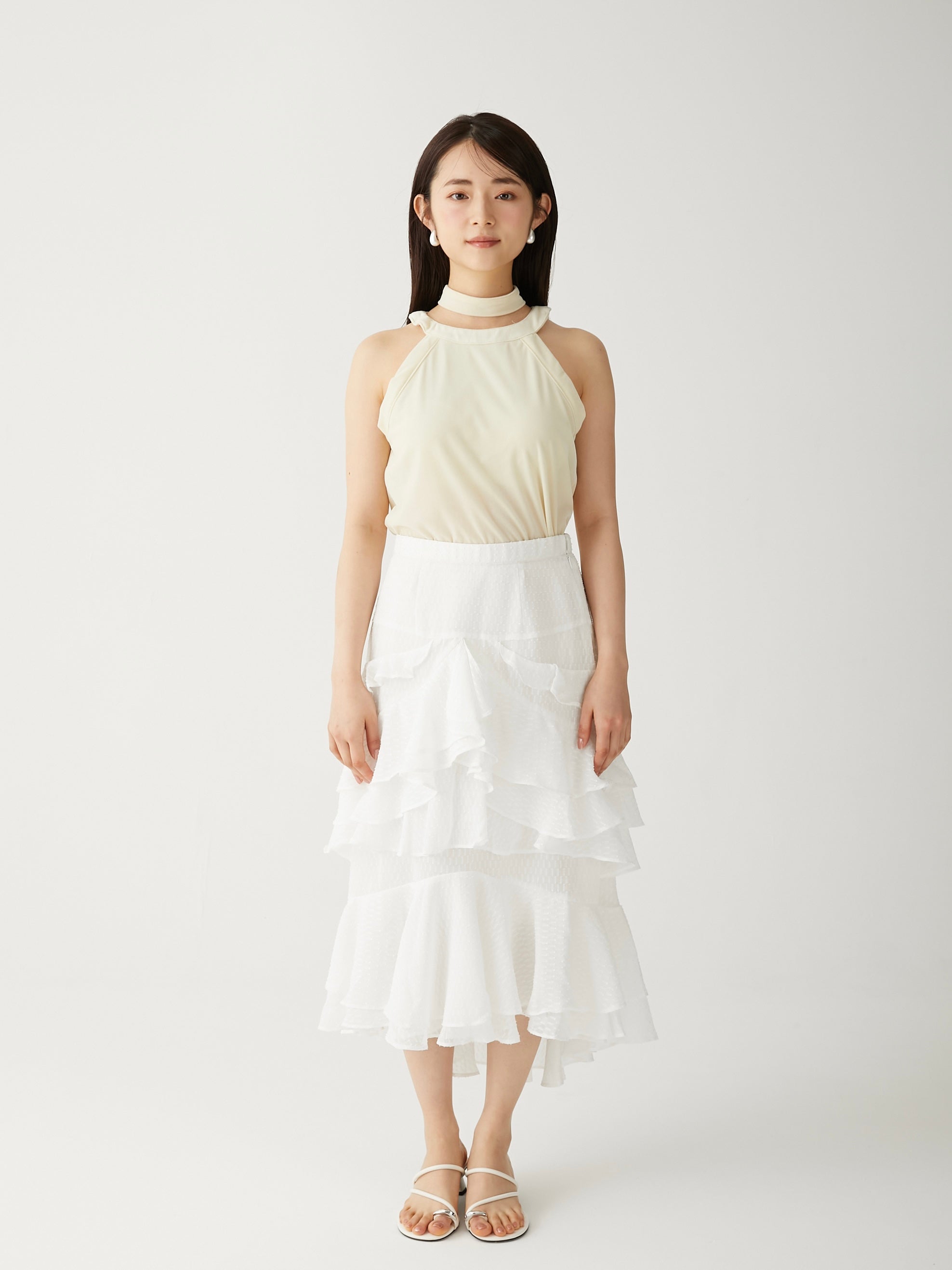 frill asymmetry skirt