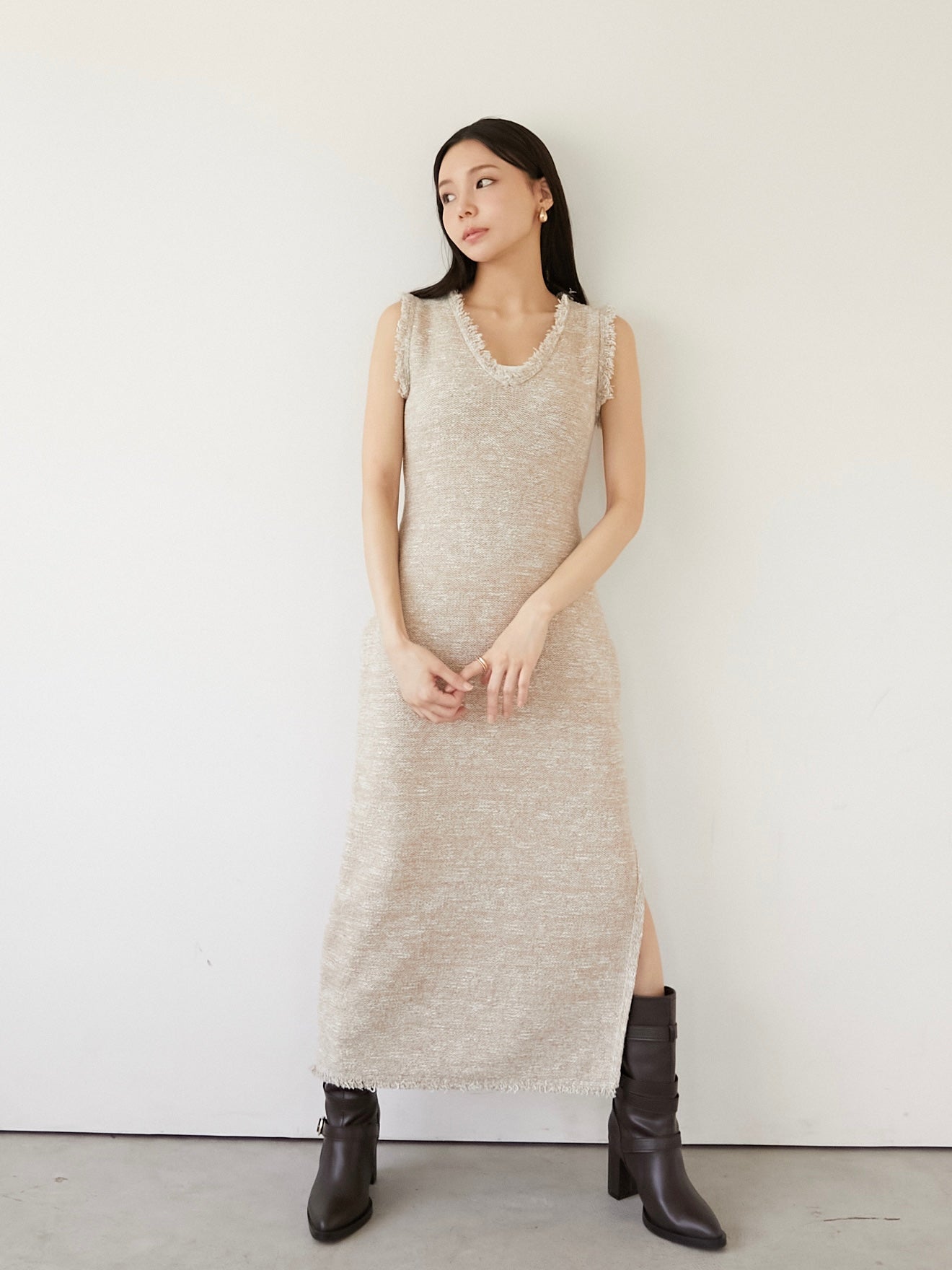 marble knit tweed op